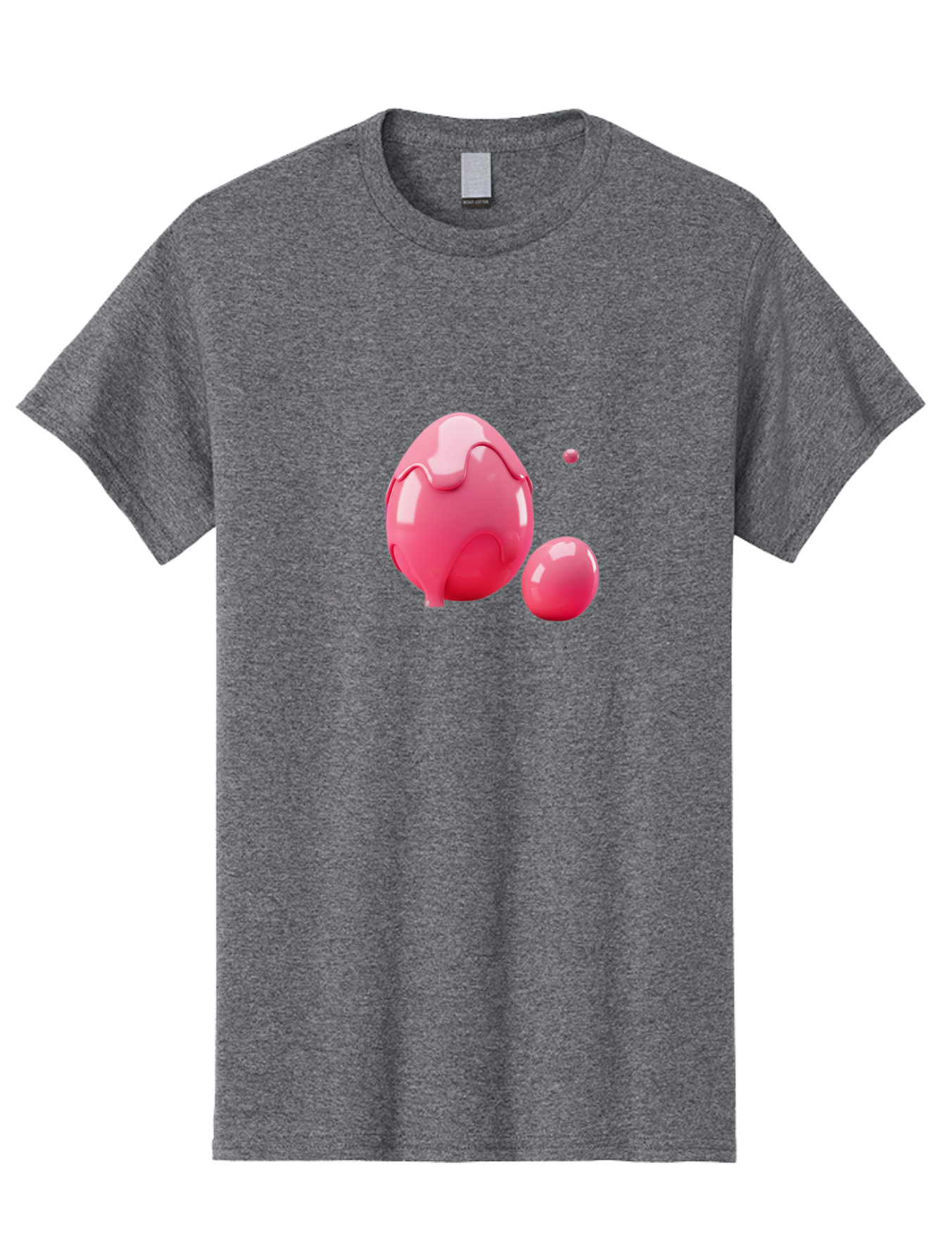 Pink-Liquid-Spheres Men'S Graphic Tee, 100% Cotton, Comfortable Casual Summer Wear, Machine Washable, Pink Liquid, 3D Render, Glossy Spheres, Abstract Shapes, Vibrant Colors, Digital Art, Modern Design, Fluid Forms Bab172