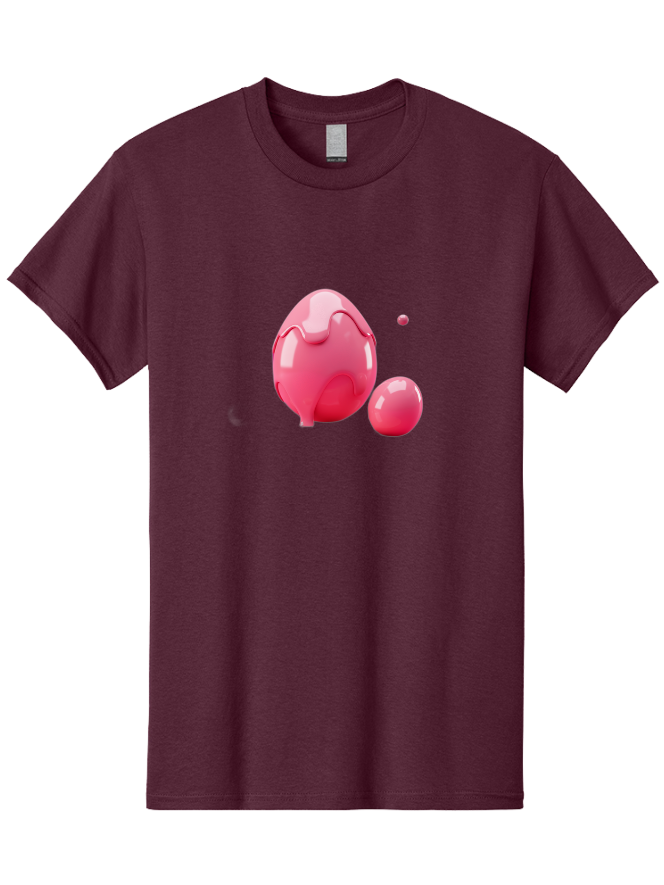 Pink-Liquid-Spheres Men'S Graphic Tee, 100% Cotton, Comfortable Casual Summer Wear, Machine Washable, Pink Liquid, 3D Render, Glossy Spheres, Abstract Shapes, Vibrant Colors, Digital Art, Modern Design, Fluid Forms Bab172