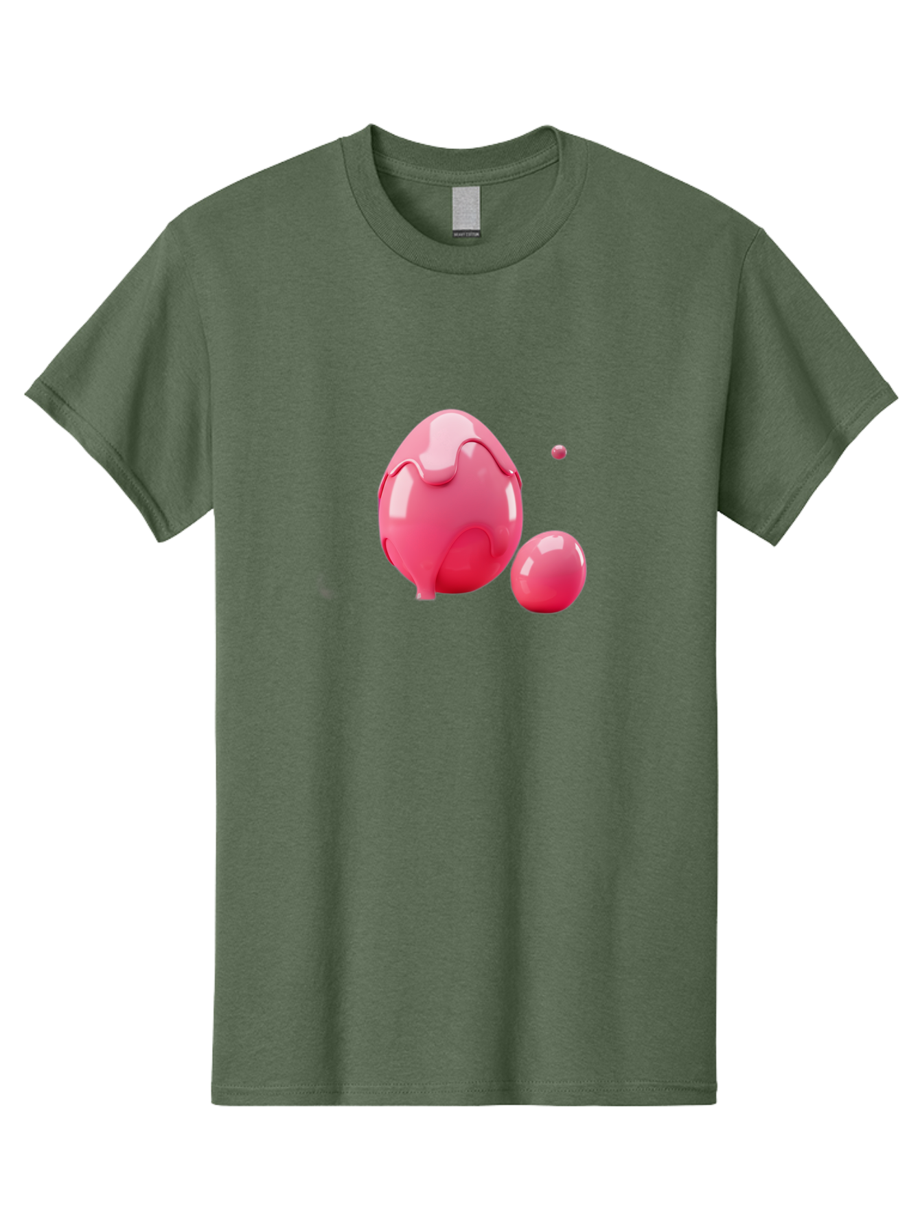 Pink-Liquid-Spheres Men'S Graphic Tee, 100% Cotton, Comfortable Casual Summer Wear, Machine Washable, Pink Liquid, 3D Render, Glossy Spheres, Abstract Shapes, Vibrant Colors, Digital Art, Modern Design, Fluid Forms Bab172