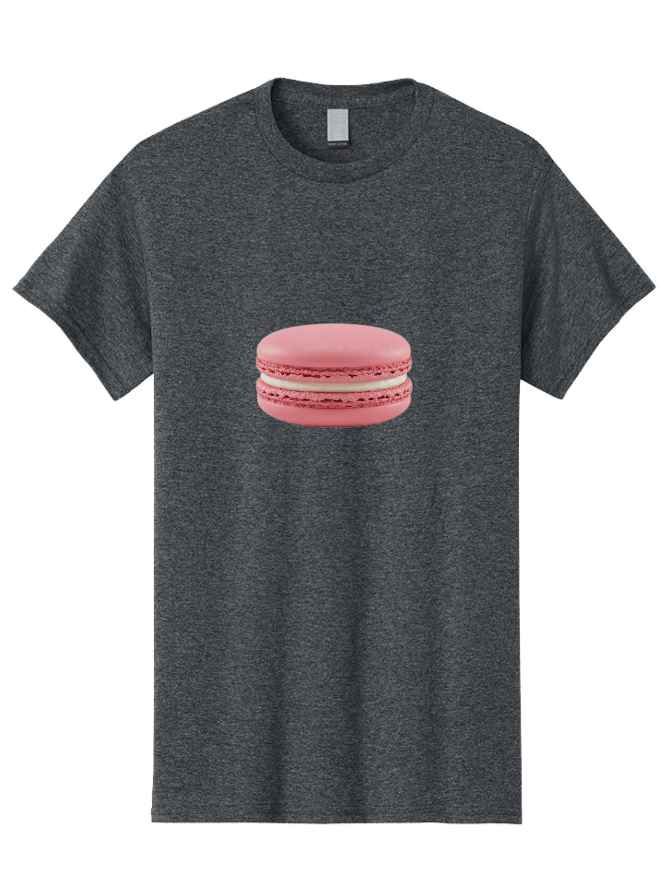 Pink-Macaron-3 Men'S Graphic Tee, 100% Cotton, Comfortable Casual Summer Wear, Machine Washable, Pink Macaron, French Dessert, White Filling, Sweet Treat, Bakery Delight, Gourmet Pastry, Delicate Texture, Pastel Colors Bab175