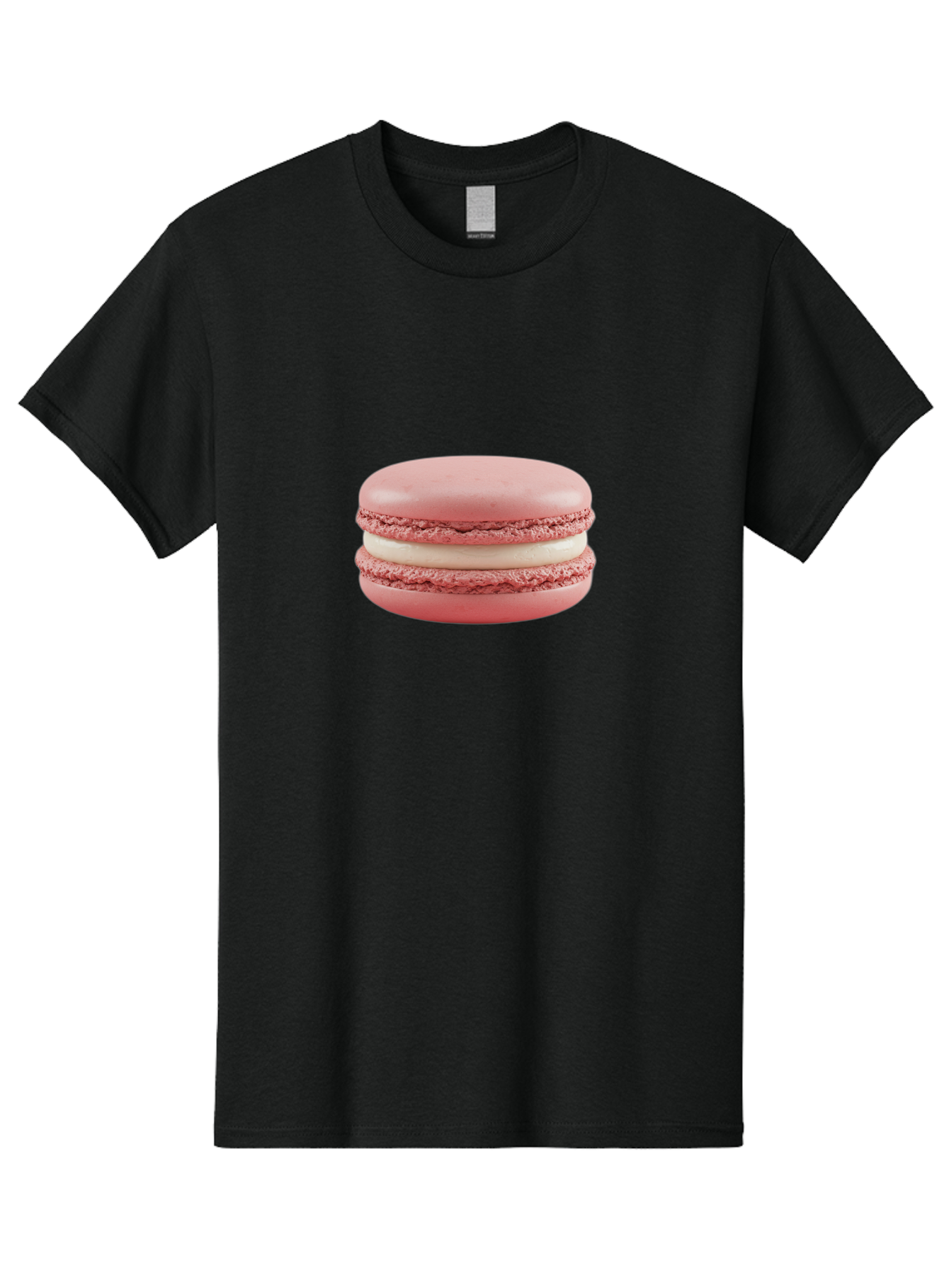 Pink-Macaron-7 Men'S Graphic Tee, 100% Cotton, Comfortable Casual Summer Wear, Machine Washable, Delicious Dessert, Sweet Treat, Pink Macaron, Creamy Filling, White Buttercream, French Pastry, Bakery Delight, Gourmet Dessert Bab179