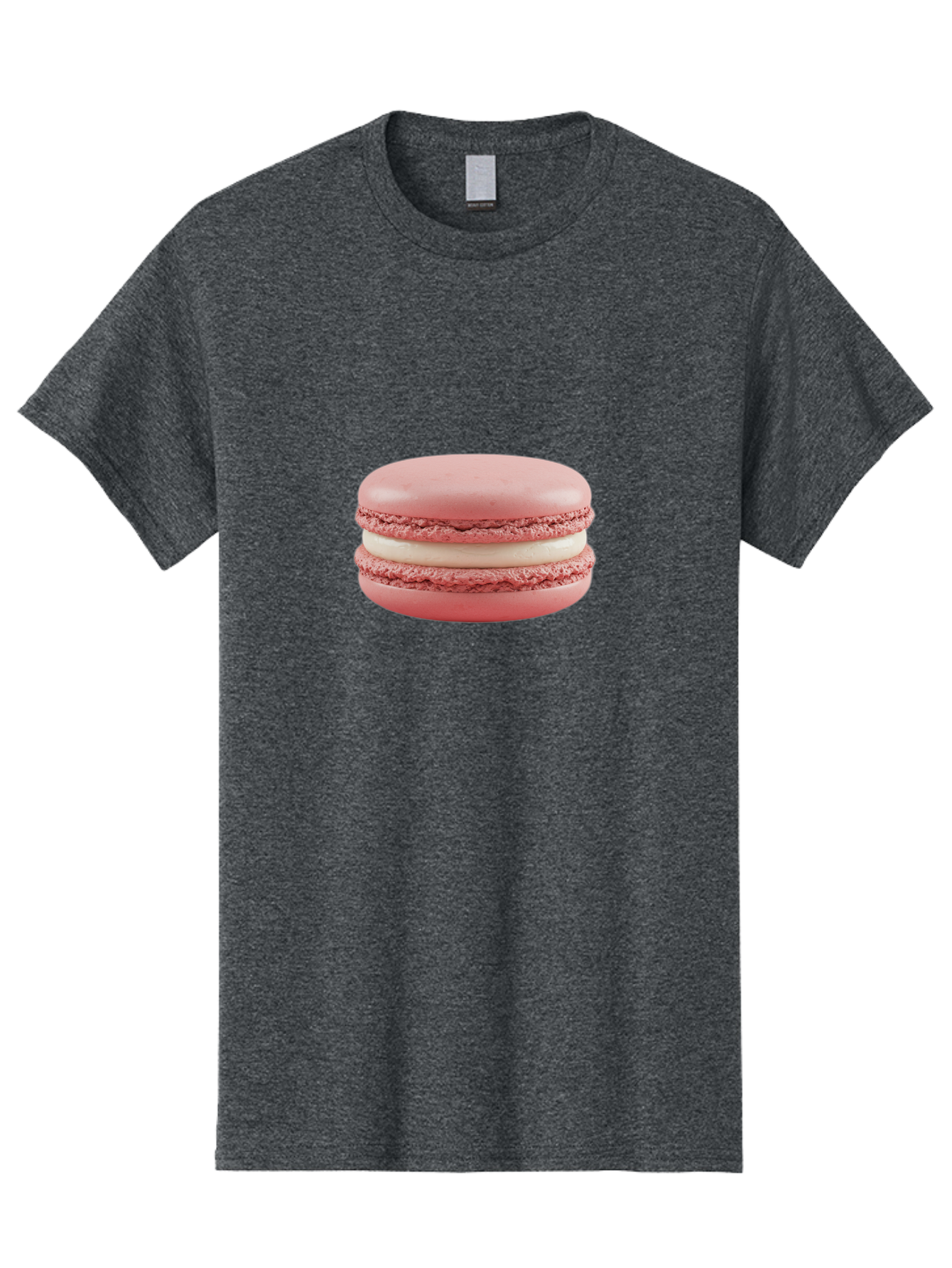 Pink-Macaron-7 Men'S Graphic Tee, 100% Cotton, Comfortable Casual Summer Wear, Machine Washable, Delicious Dessert, Sweet Treat, Pink Macaron, Creamy Filling, White Buttercream, French Pastry, Bakery Delight, Gourmet Dessert Bab179