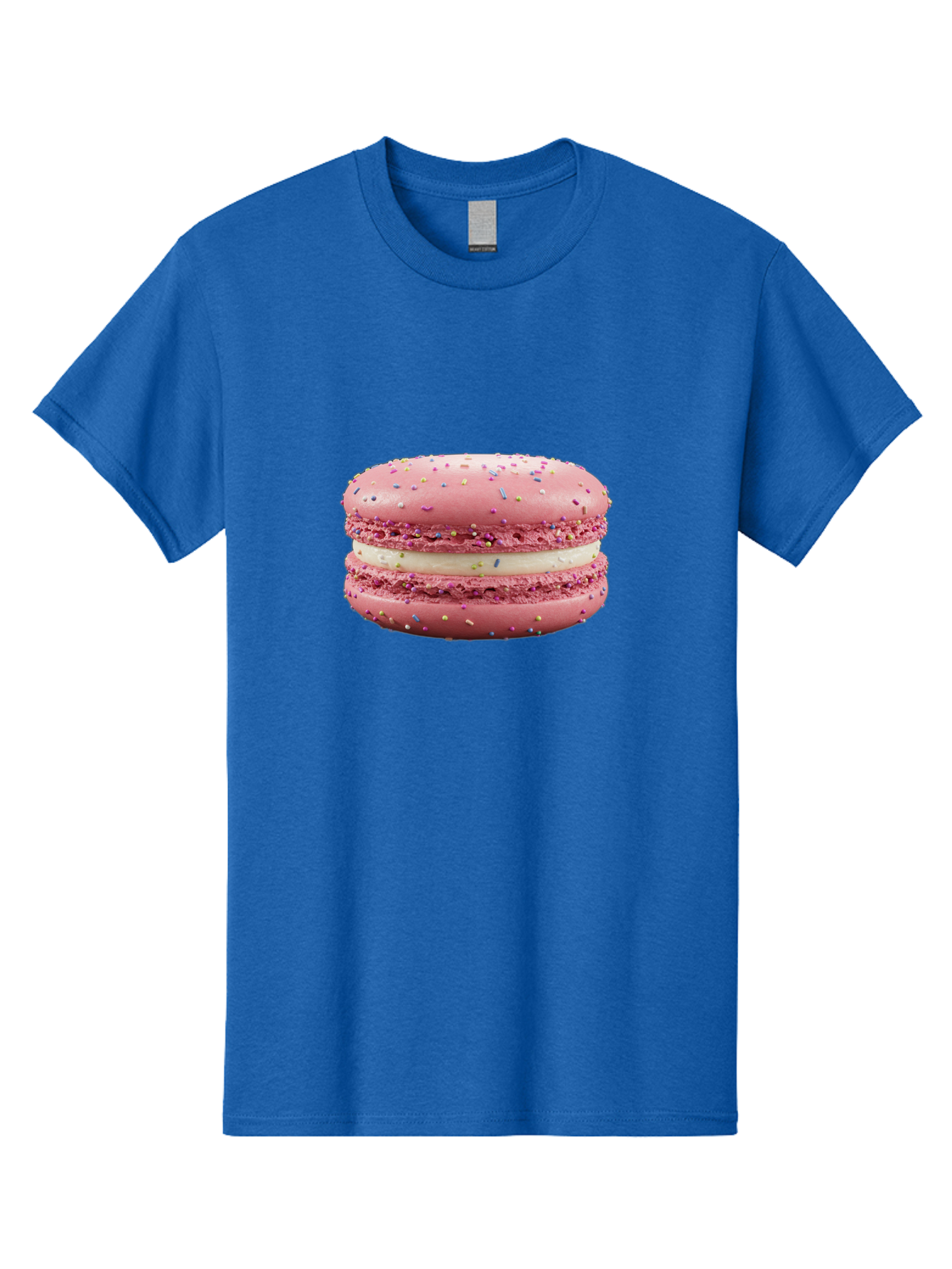 Pink-Macaron-8 Men'S Graphic Tee, 100% Cotton, Comfortable Casual Summer Wear, Machine Washable, Pink Macaron, French Dessert, Sweet Treats, Colorful Sprinkles, Creamy Filling, Pastel Colors, Delicious Pastry, Baked Goods, Dessert Lover Bab180