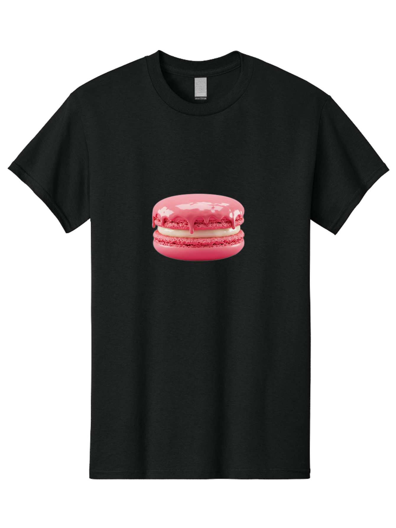 Pink-Macaroon Men'S Graphic Tee, 100% Cotton, Comfortable Casual Summer Wear, Machine Washable, Pink Macaron, French Dessert, Creamy Filling, Sweet Treat, Pink Icing, Delicate Pastry, Dessert Lover, Bakery Item, Sweet Tooth Bab189