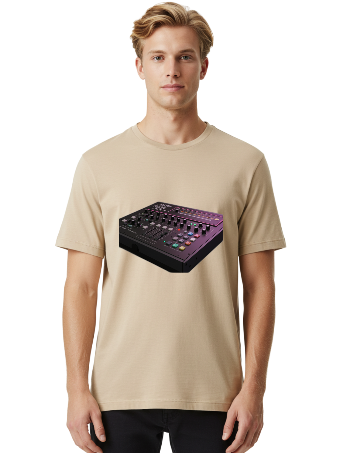 Pioneer-Dj-Ddj-400 Men'S Graphic Tee, 100% Cotton, Comfortable Casual Summer Wear, Machine Washable, Synthesizer, Audio Equipment, Music Production, Sound Design, Electronic Music, Knob Controls, Button Controls, Music Software, Bab195