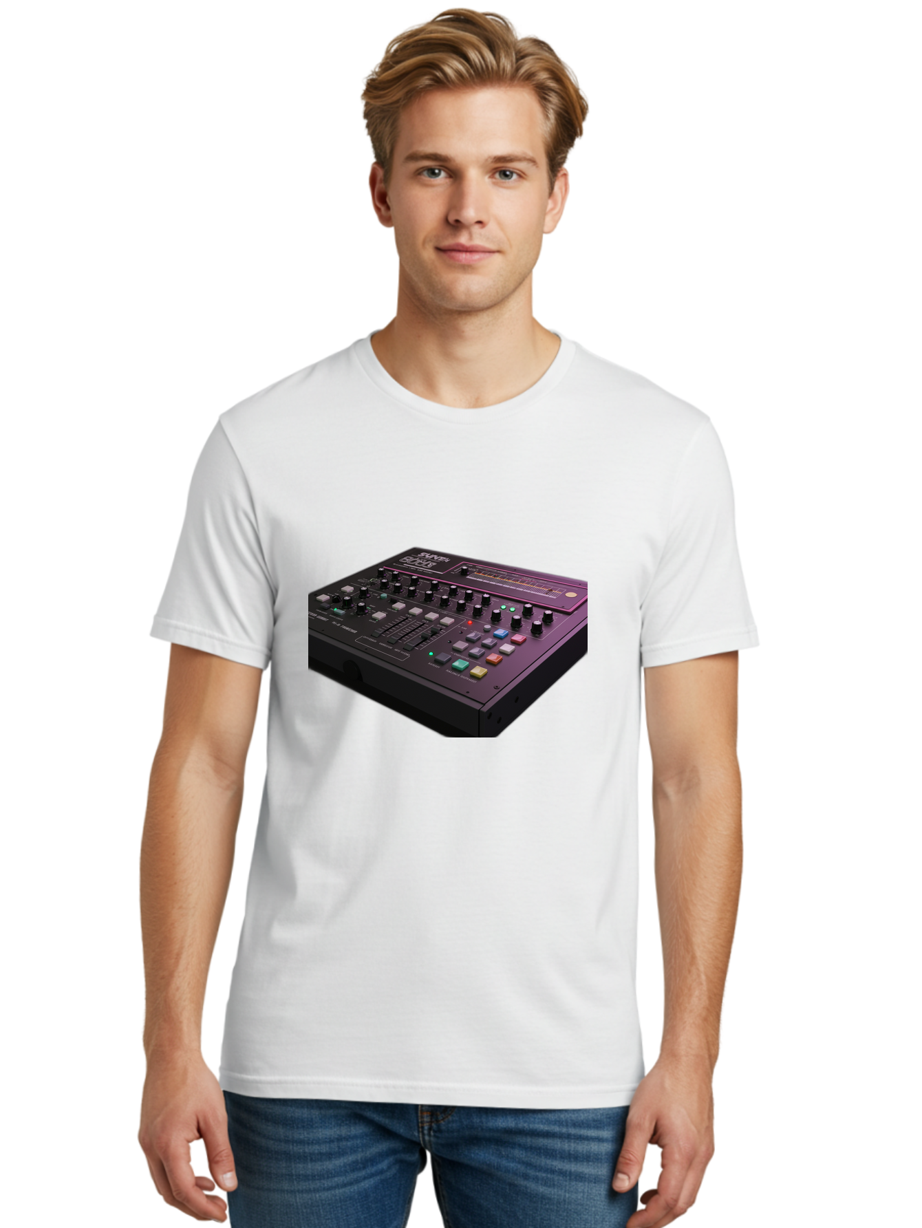 Pioneer-Dj-Ddj-400 Men'S Graphic Tee, 100% Cotton, Comfortable Casual Summer Wear, Machine Washable, Synthesizer, Audio Equipment, Music Production, Sound Design, Electronic Music, Knob Controls, Button Controls, Music Software, Bab195