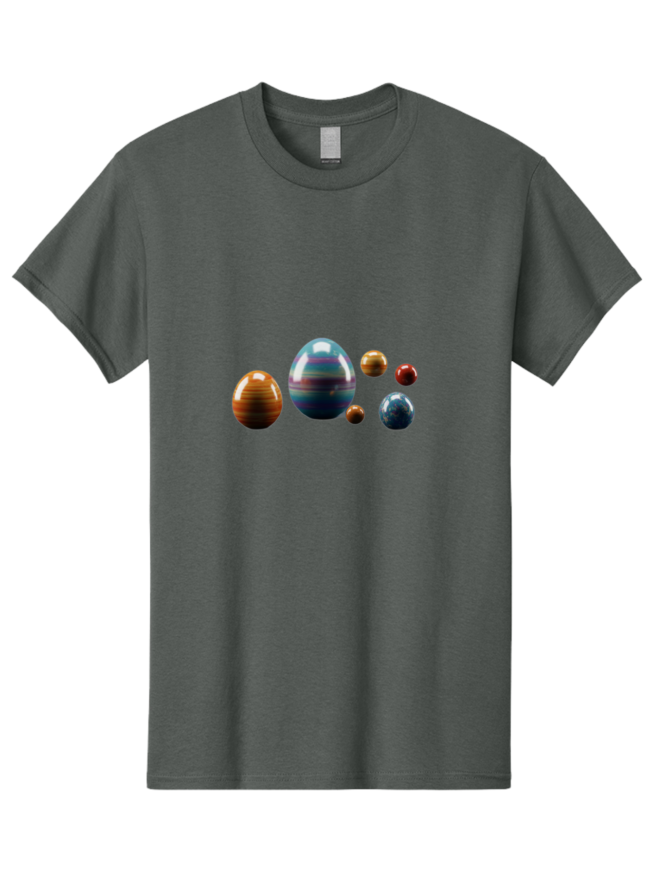 Planets Men'S Graphic Tee, 100% Cotton, Comfortable Casual Summer Wear, Machine Washable, Planets In Space, Colorful Spheres, Shiny Orbs, Celestial Bodies, Astronomy, Solar System, Vibrant Colors, Galactic Scenery, Space Exploration Bab207