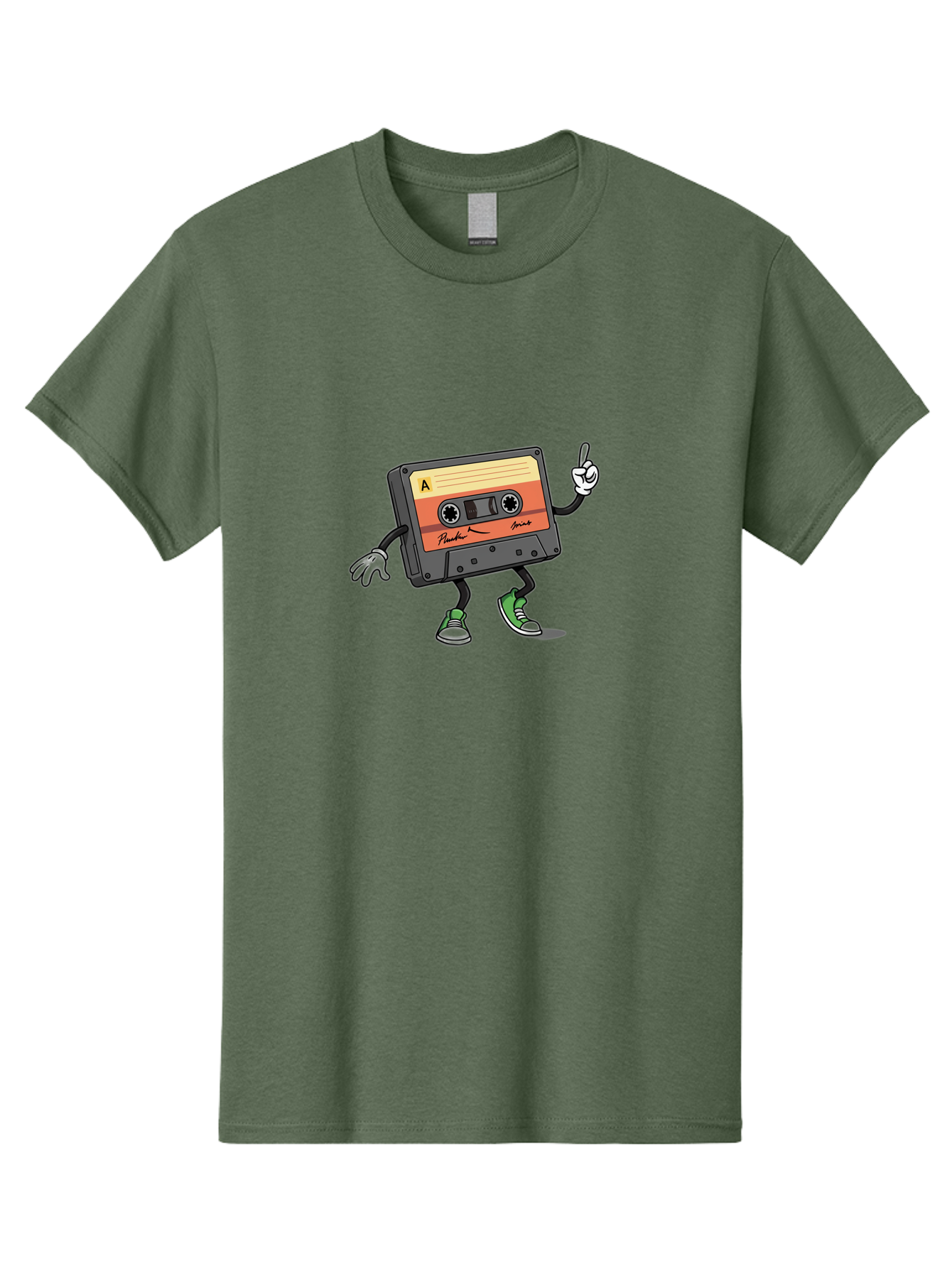 Plastic Men'S Graphic Tee, 100% Cotton, Comfortable Casual Summer Wear, Machine Washable, Mix Tape With Legs And Sneakers, Cassette Tape Character, Retro Music, Nostalgic Vibe, Funky Cartoon Style, Hip Hop Culture, Mixtape, 80S Music, Bab208