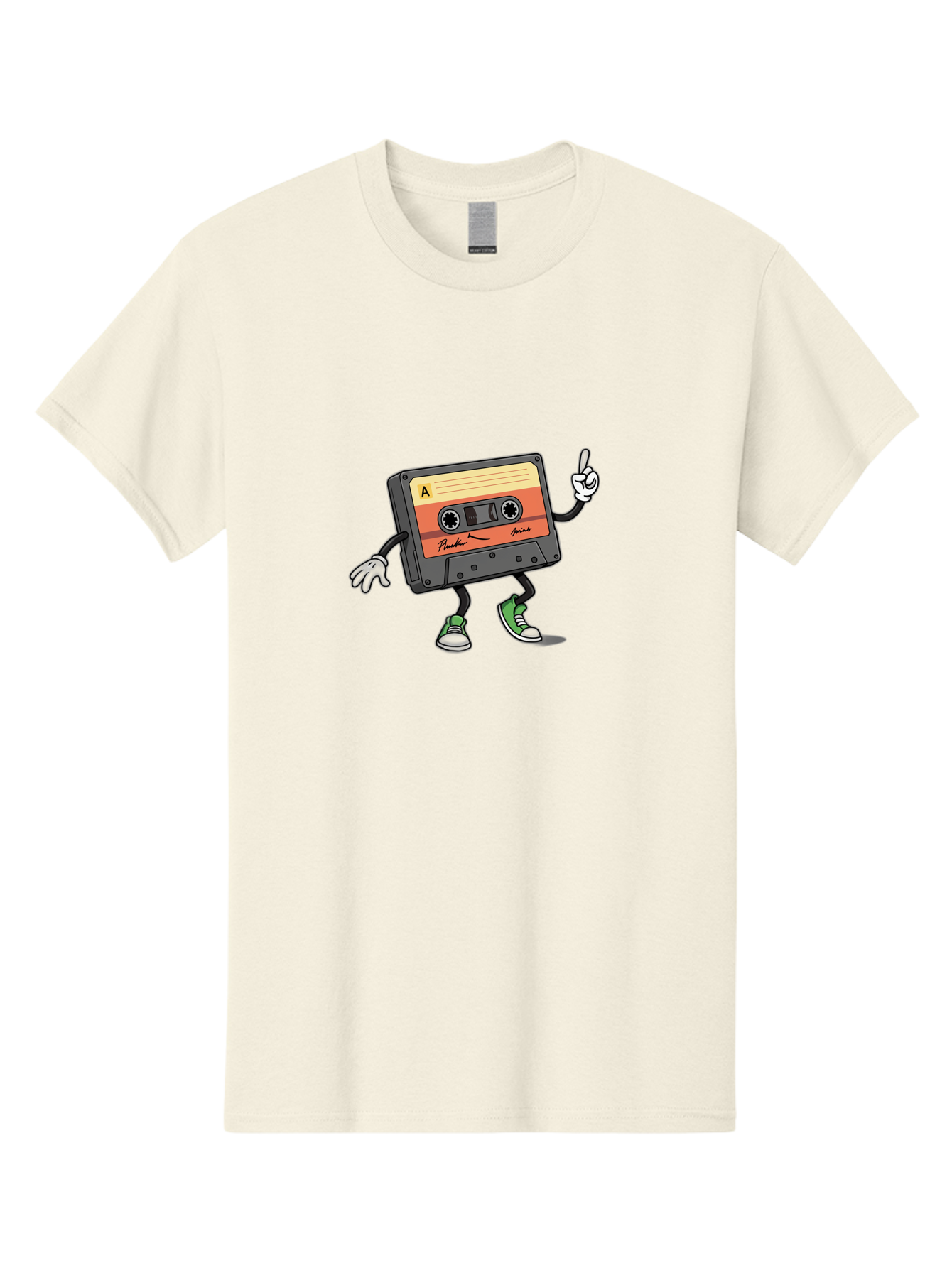 Plastic Men'S Graphic Tee, 100% Cotton, Comfortable Casual Summer Wear, Machine Washable, Mix Tape With Legs And Sneakers, Cassette Tape Character, Retro Music, Nostalgic Vibe, Funky Cartoon Style, Hip Hop Culture, Mixtape, 80S Music, Bab208