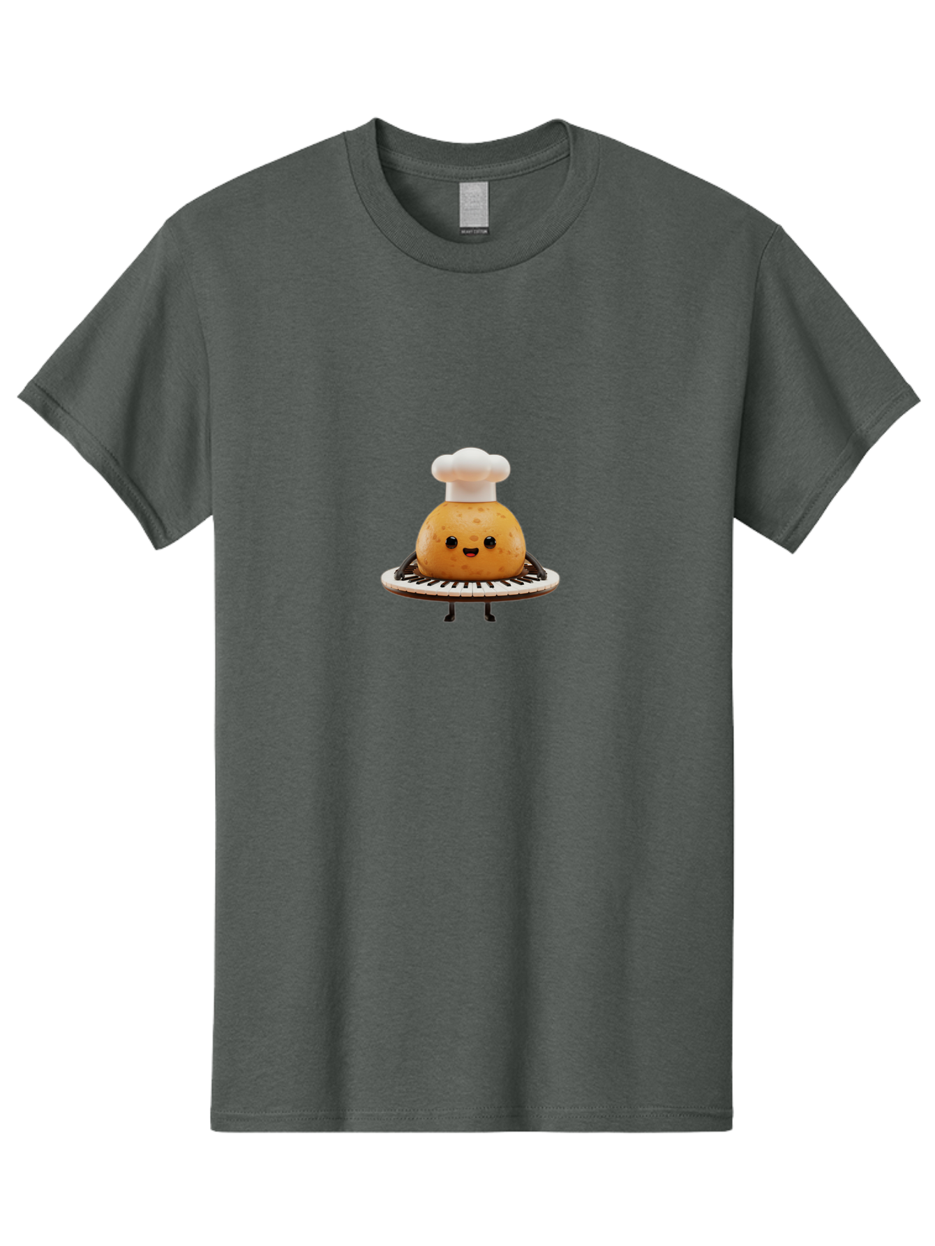 Potato-Chef Men'S Graphic Tee, 100% Cotton, Comfortable Casual Summer Wear, Machine Washable, Potato Character, Chef Hat, Kitchen Appliance, Playful Illustration, Cartoon Food, Cooking Theme, Whimsical Design, Funny Kitchen, Digital Art Bab215