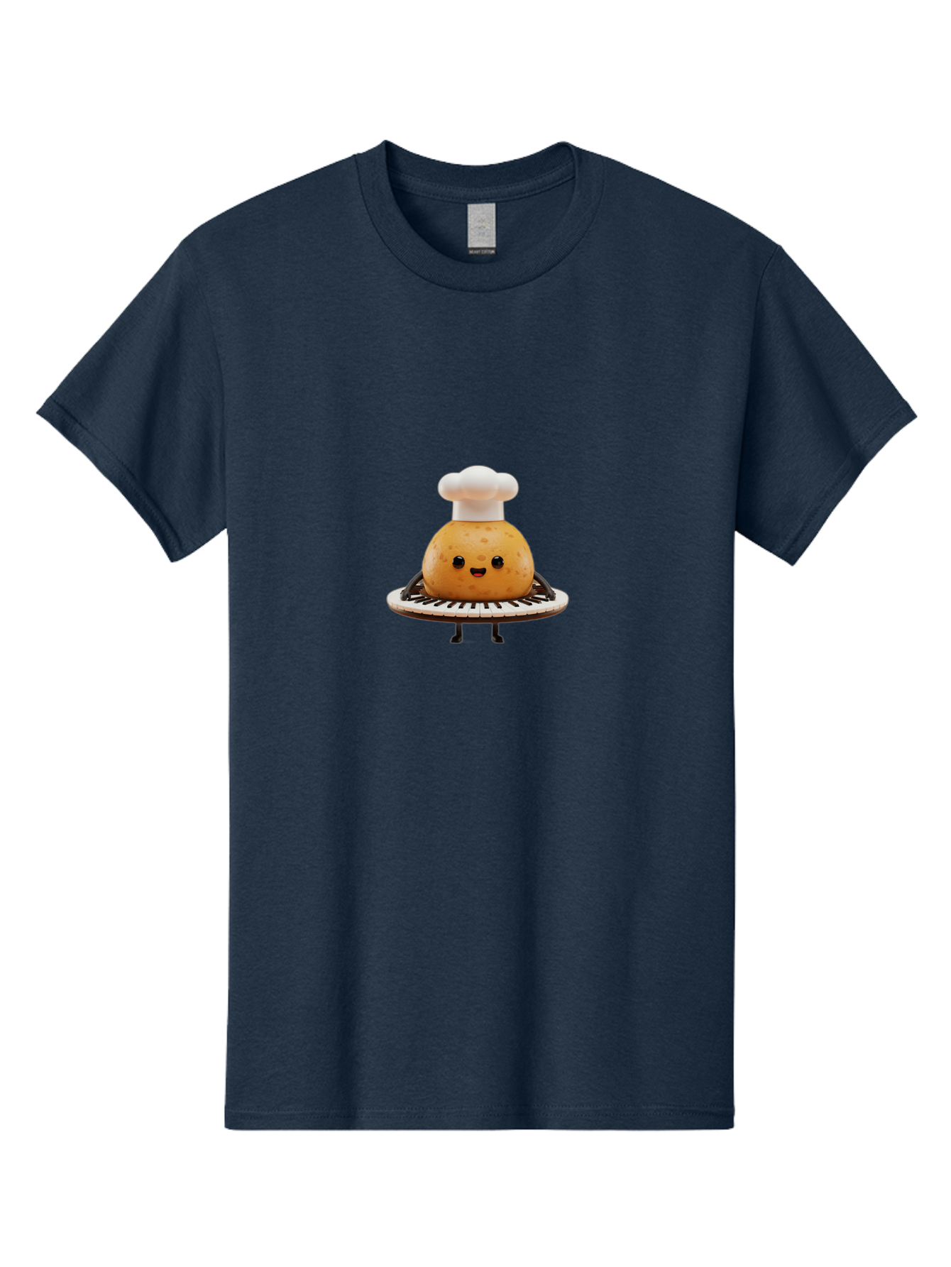 Potato-Chef Men'S Graphic Tee, 100% Cotton, Comfortable Casual Summer Wear, Machine Washable, Potato Character, Chef Hat, Kitchen Appliance, Playful Illustration, Cartoon Food, Cooking Theme, Whimsical Design, Funny Kitchen, Digital Art Bab215