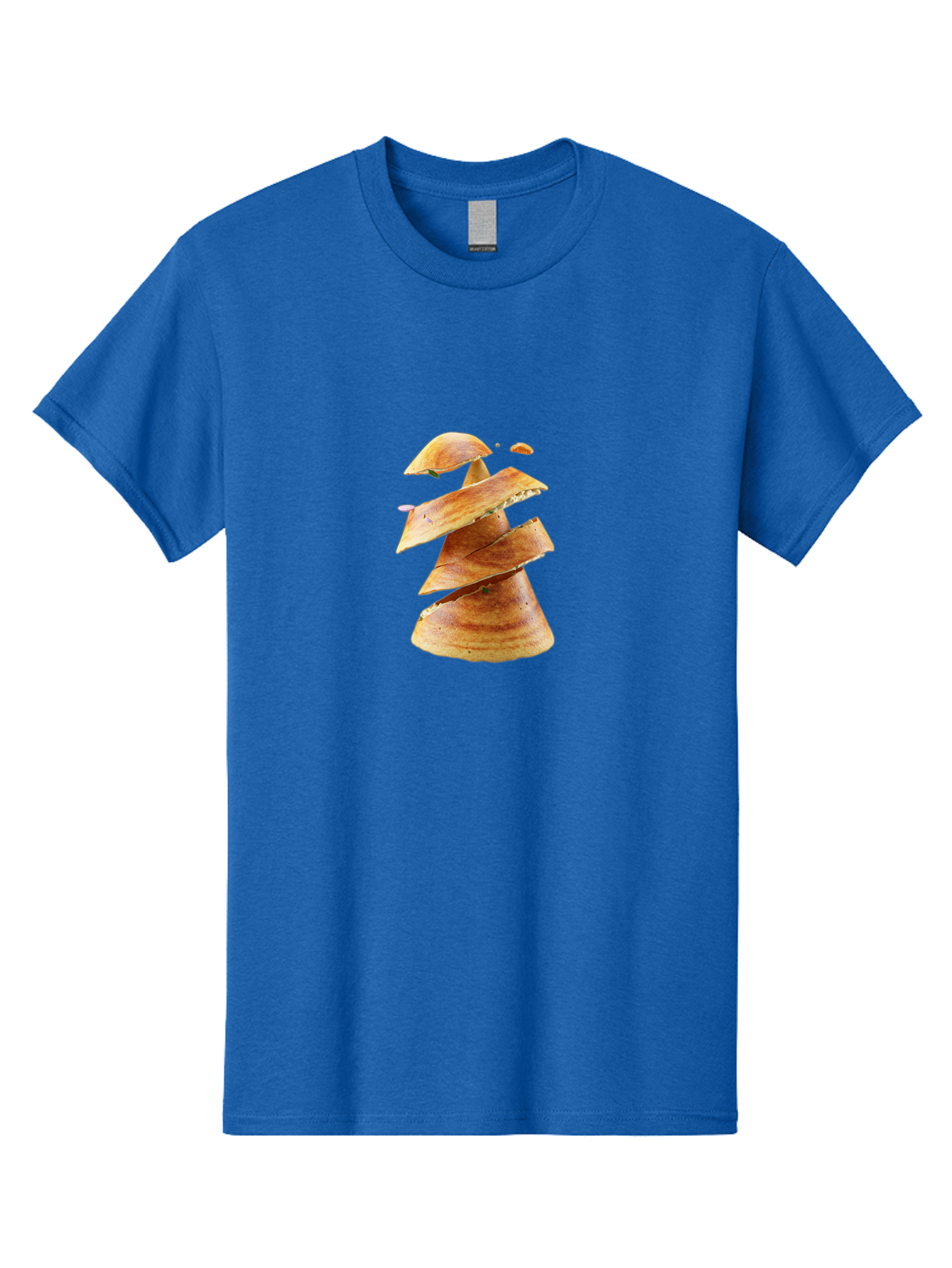 Potato-Chips-Tree Men'S Graphic Tee, 100% Cotton, Comfortable Casual Summer Wear, Machine Washable, Potato Chips Forming A Christmas Tree, Crispy Snack, Savory Delight, Crunchy Texture, Stack Of Chips, Festive Snack, Food Art, Bab216