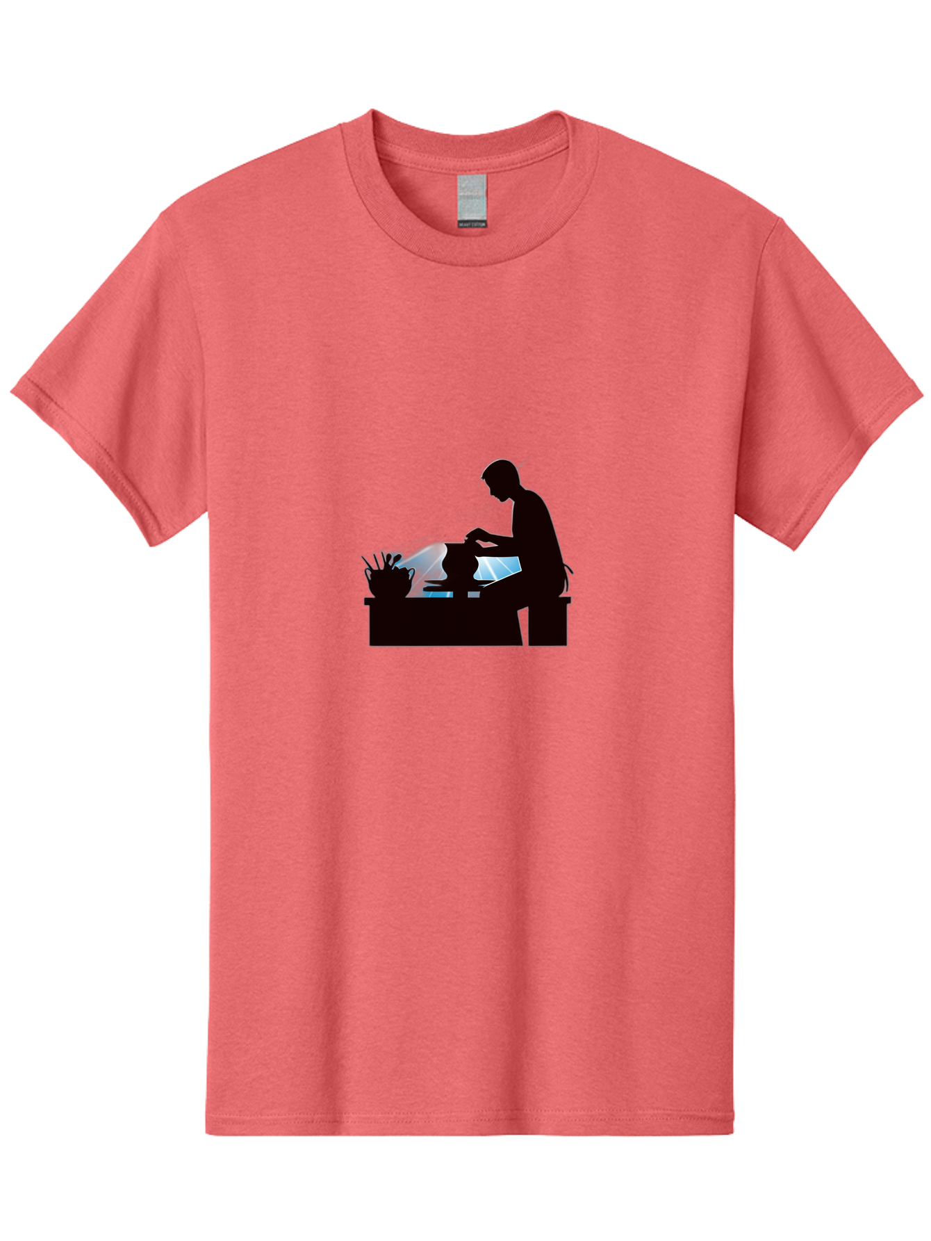 Potter-1 Men'S Graphic Tee, 100% Cotton, Comfortable Casual Summer Wear, Machine Washable, Potter At Work, Pottery Wheel, Creative Process, Craftsmanship, Artisanal Skills, Clay Modeling, Ceramic Art, Studio Work, Artistic Expression Bab218