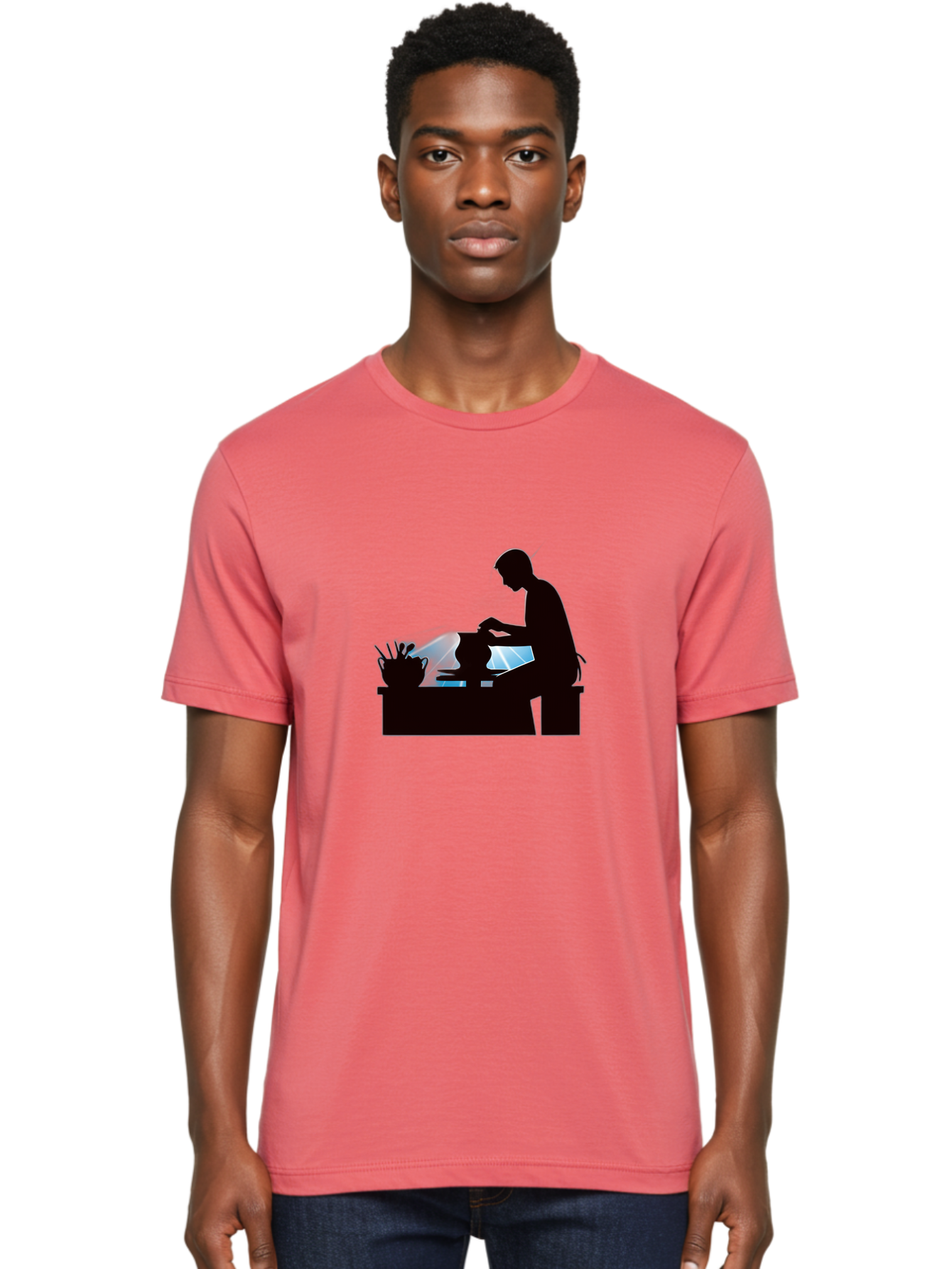 Potter-1 Men'S Graphic Tee, 100% Cotton, Comfortable Casual Summer Wear, Machine Washable, Potter At Work, Pottery Wheel, Creative Process, Craftsmanship, Artisanal Skills, Clay Modeling, Ceramic Art, Studio Work, Artistic Expression Bab218