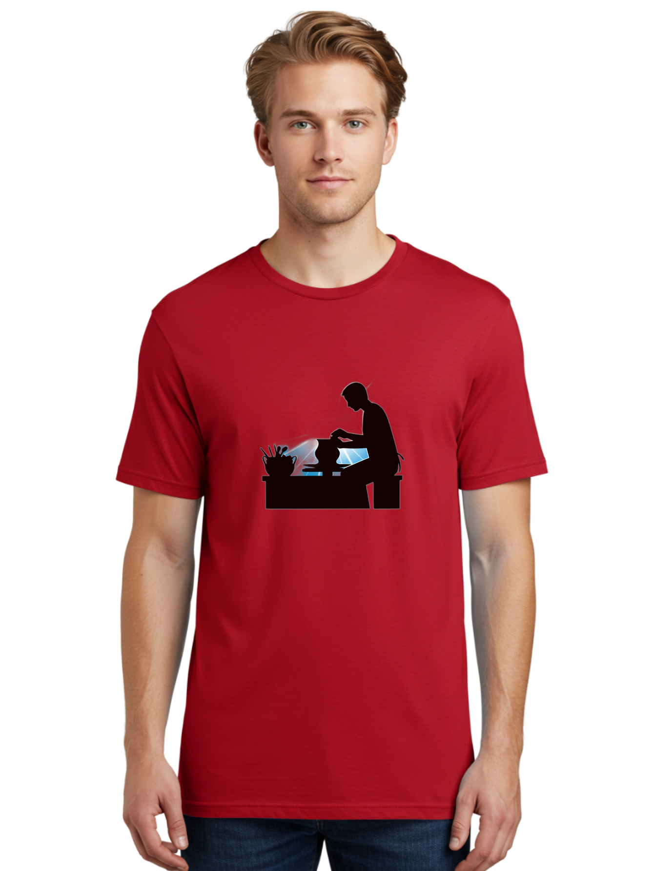 Potter-1 Men'S Graphic Tee, 100% Cotton, Comfortable Casual Summer Wear, Machine Washable, Potter At Work, Pottery Wheel, Creative Process, Craftsmanship, Artisanal Skills, Clay Modeling, Ceramic Art, Studio Work, Artistic Expression Bab218