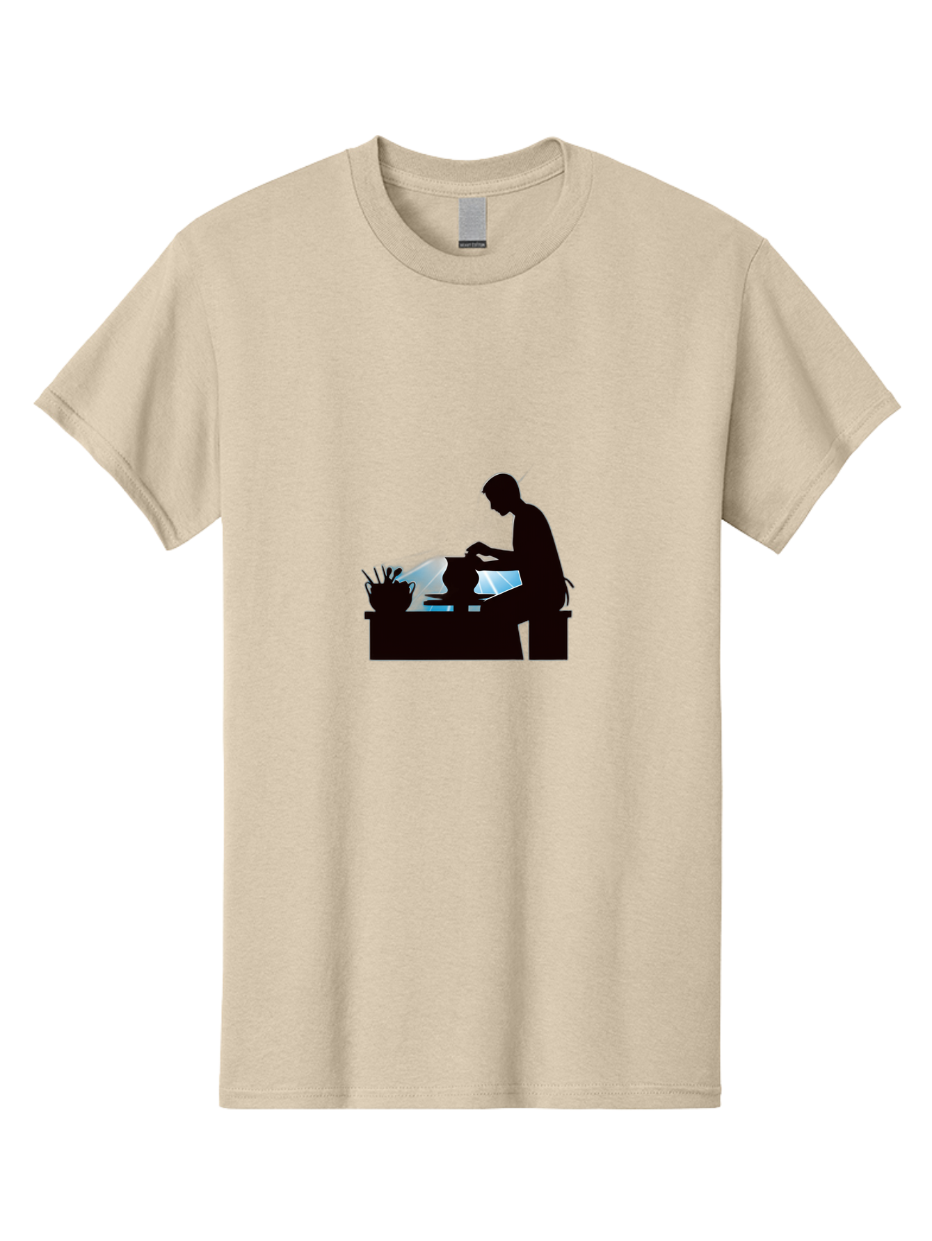 Potter-1 Men'S Graphic Tee, 100% Cotton, Comfortable Casual Summer Wear, Machine Washable, Potter At Work, Pottery Wheel, Creative Process, Craftsmanship, Artisanal Skills, Clay Modeling, Ceramic Art, Studio Work, Artistic Expression Bab218