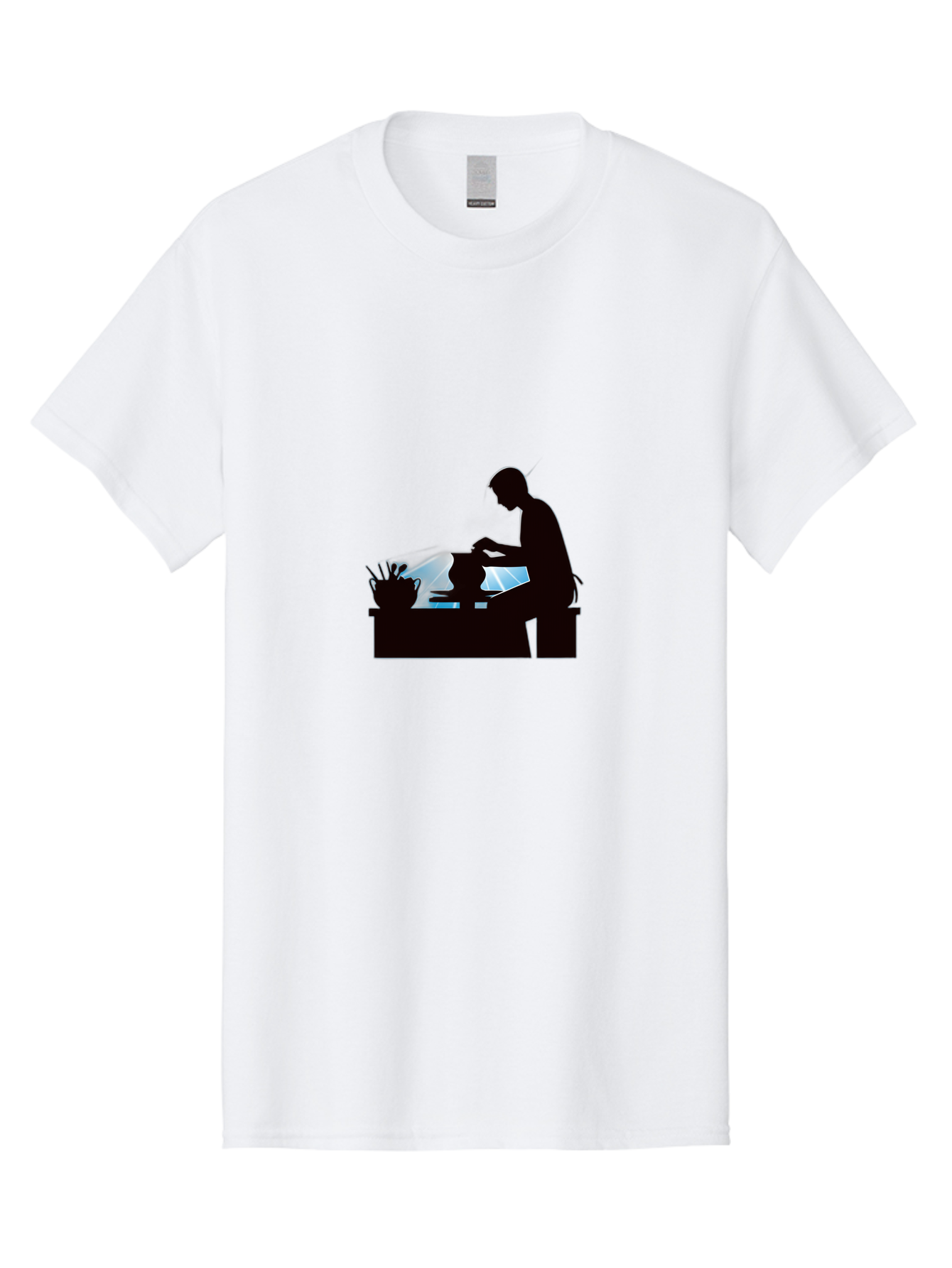 Potter-1 Men'S Graphic Tee, 100% Cotton, Comfortable Casual Summer Wear, Machine Washable, Potter At Work, Pottery Wheel, Creative Process, Craftsmanship, Artisanal Skills, Clay Modeling, Ceramic Art, Studio Work, Artistic Expression Bab218
