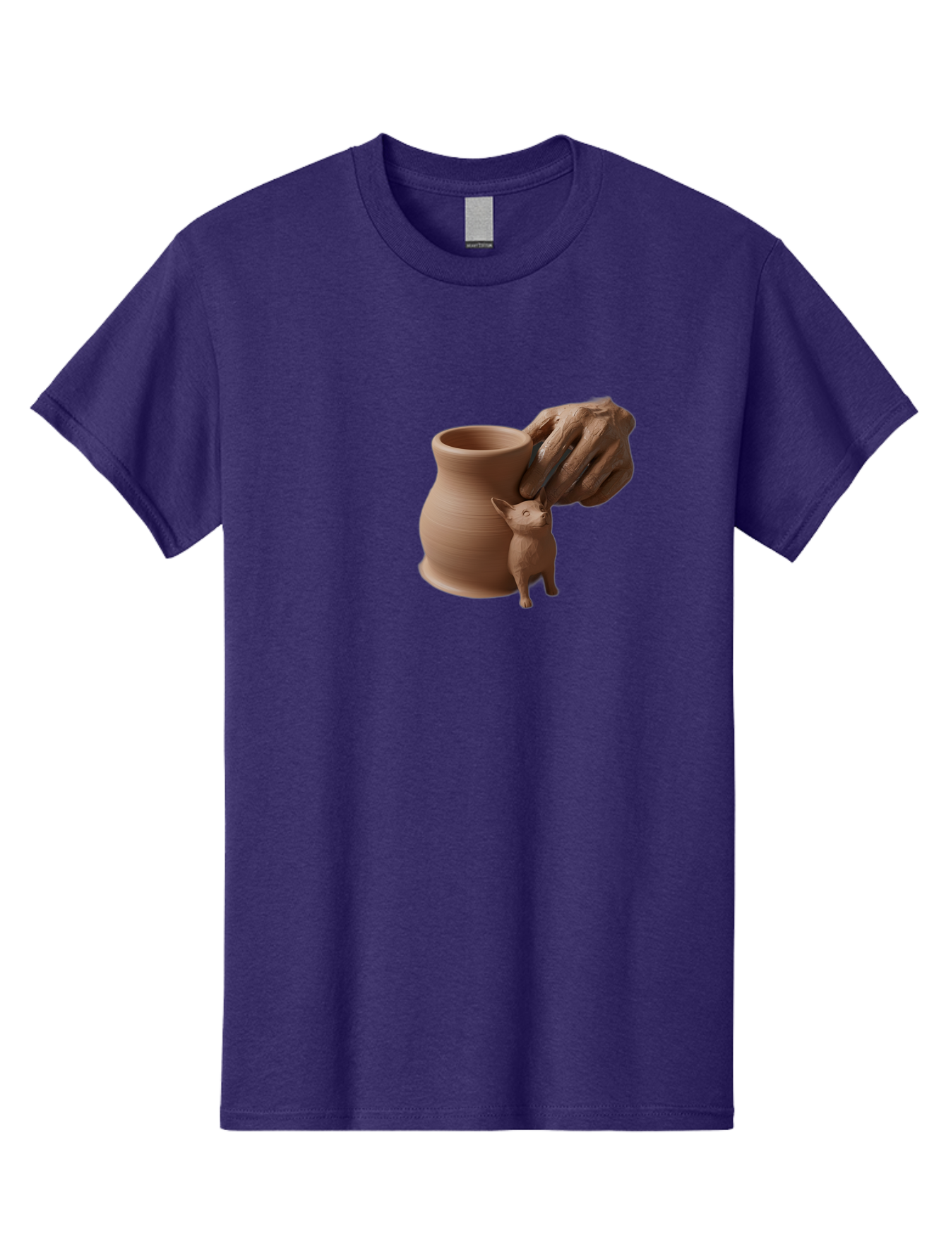 Potter-S-Hand Men'S Graphic Tee, 100% Cotton, Comfortable Casual Summer Wear, Machine Washable, Clay Pottery, Handmade Ceramics, Pottery Wheel, Earthenware, Clay Modeling, Sculpting, Creative Expression, Artistic Process, Pottery Art, Bab230
