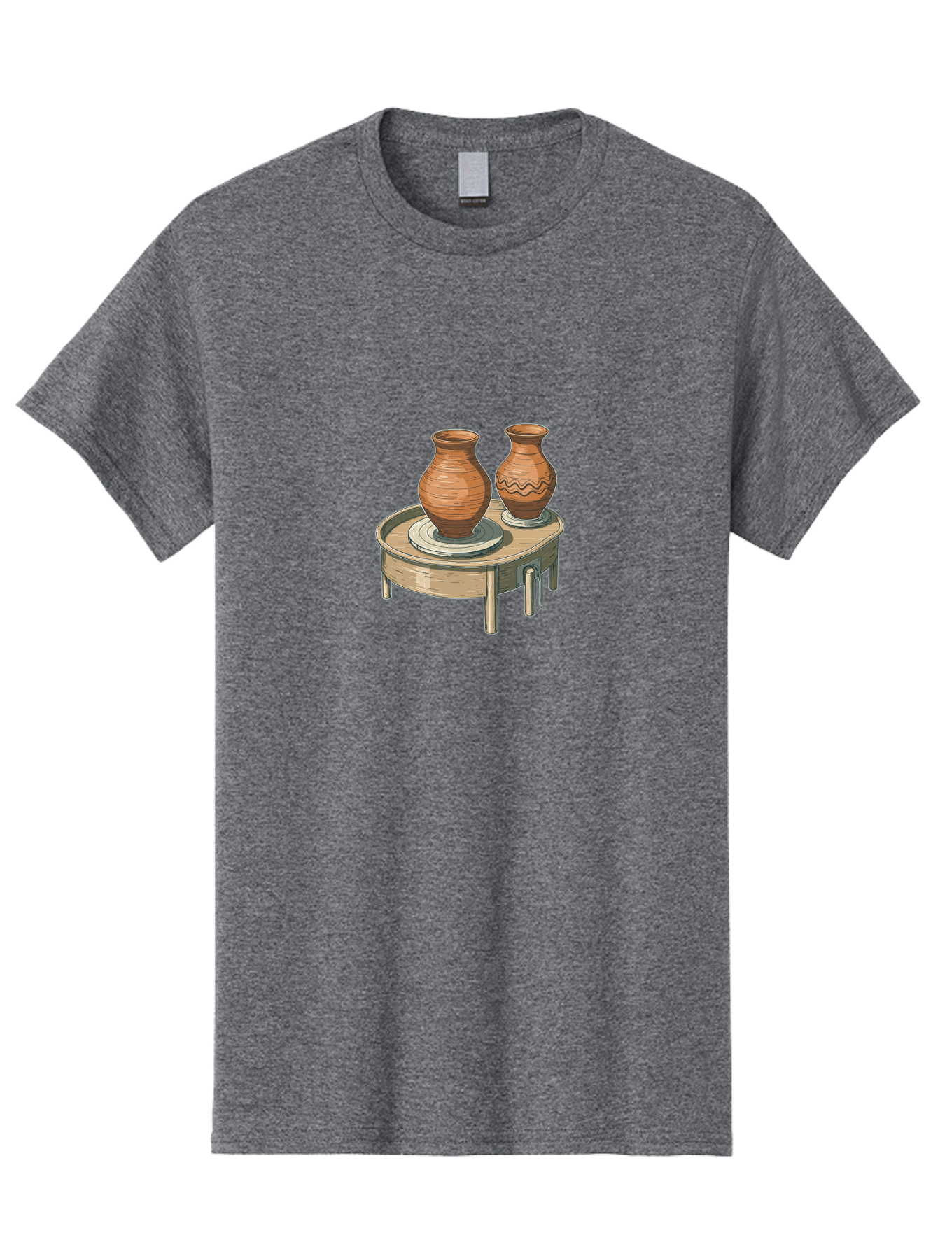 Potter-S-Wheel-1 Men'S Graphic Tee, 100% Cotton, Comfortable Casual Summer Wear, Machine Washable, Potter'S Wheel, Clay Pots, Handmade Ceramics, Pottery Making, Clay Crafts, Artisanal Pottery, Pottery Wheel, Ceramics Art Bab232