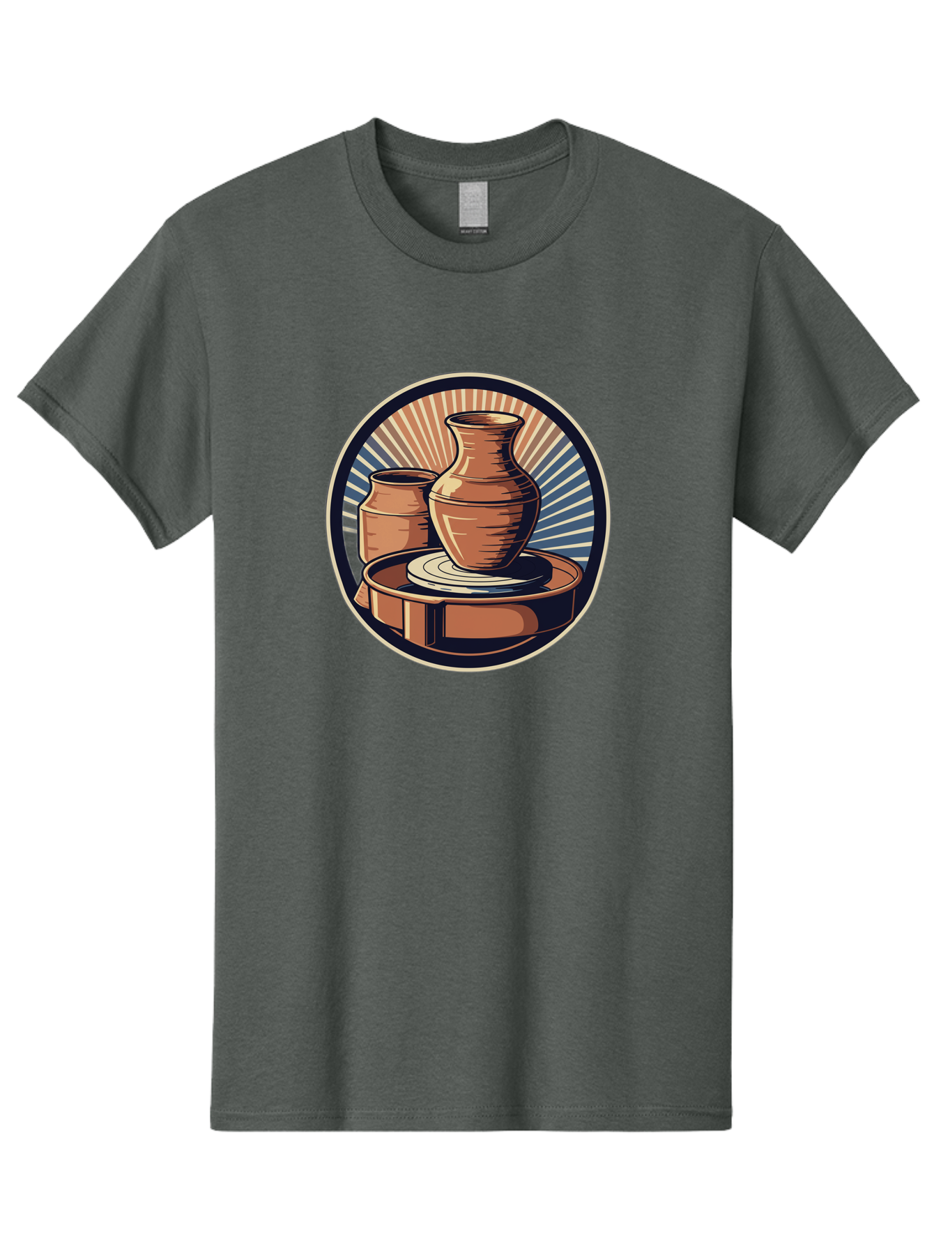 Potter-S-Wheel-2 Men'S Graphic Tee, 100% Cotton, Comfortable Casual Summer Wear, Machine Washable, Pottery Wheel, Clay Pottery, Ceramic Art, Handmade Crafts, Pottery Making, Artistic Expression, Creative Process, Handmade Ceramics, Bab233