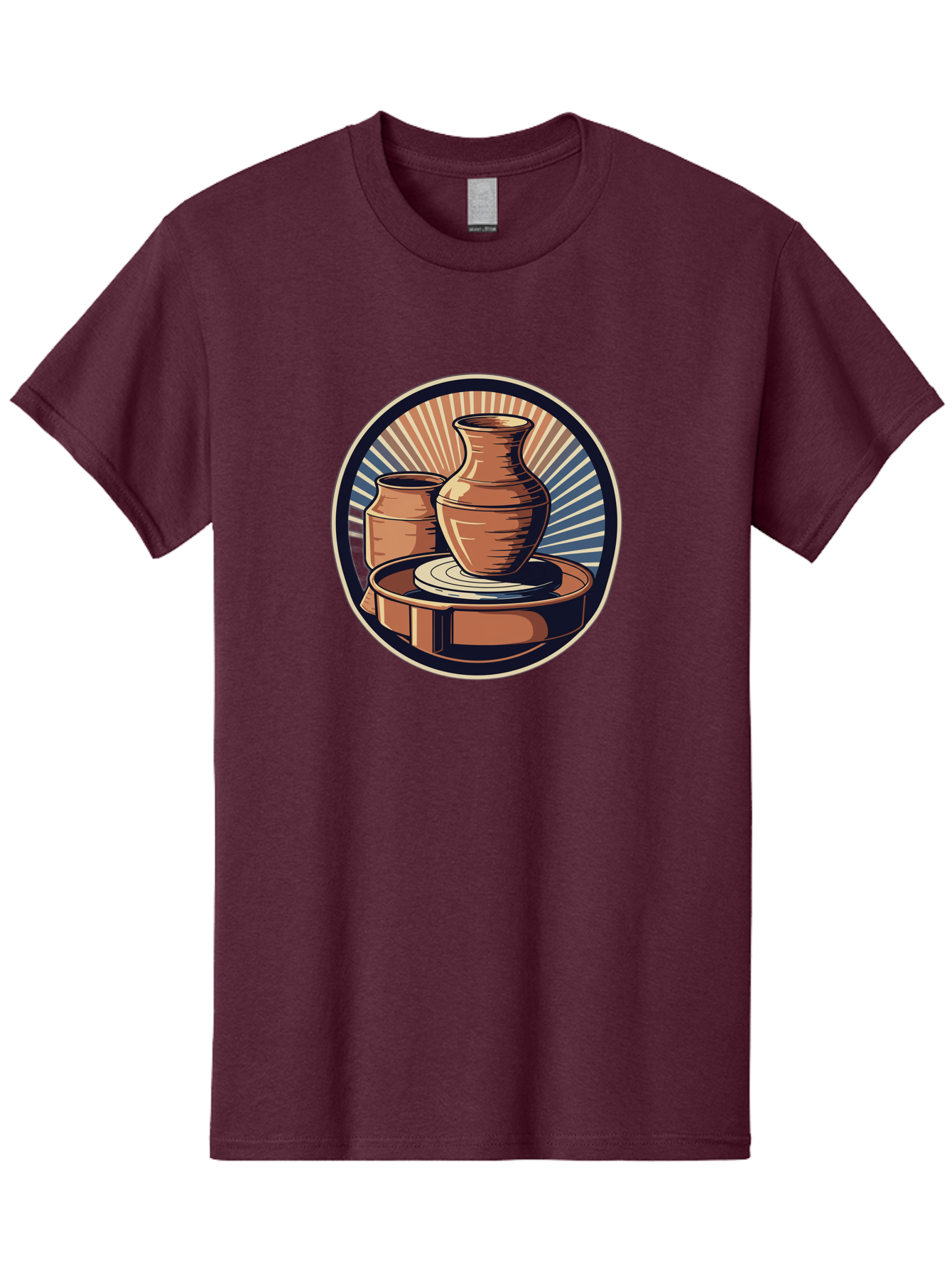 Potter-S-Wheel-2 Men'S Graphic Tee, 100% Cotton, Comfortable Casual Summer Wear, Machine Washable, Pottery Wheel, Clay Pottery, Ceramic Art, Handmade Crafts, Pottery Making, Artistic Expression, Creative Process, Handmade Ceramics, Bab233