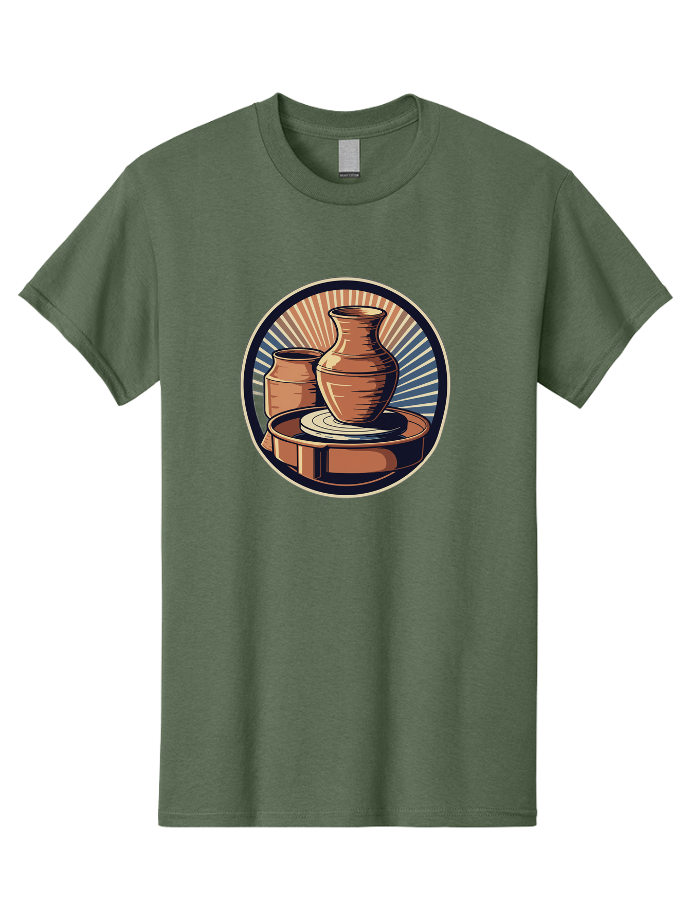 Potter-S-Wheel-2 Men'S Graphic Tee, 100% Cotton, Comfortable Casual Summer Wear, Machine Washable, Pottery Wheel, Clay Pottery, Ceramic Art, Handmade Crafts, Pottery Making, Artistic Expression, Creative Process, Handmade Ceramics, Bab233
