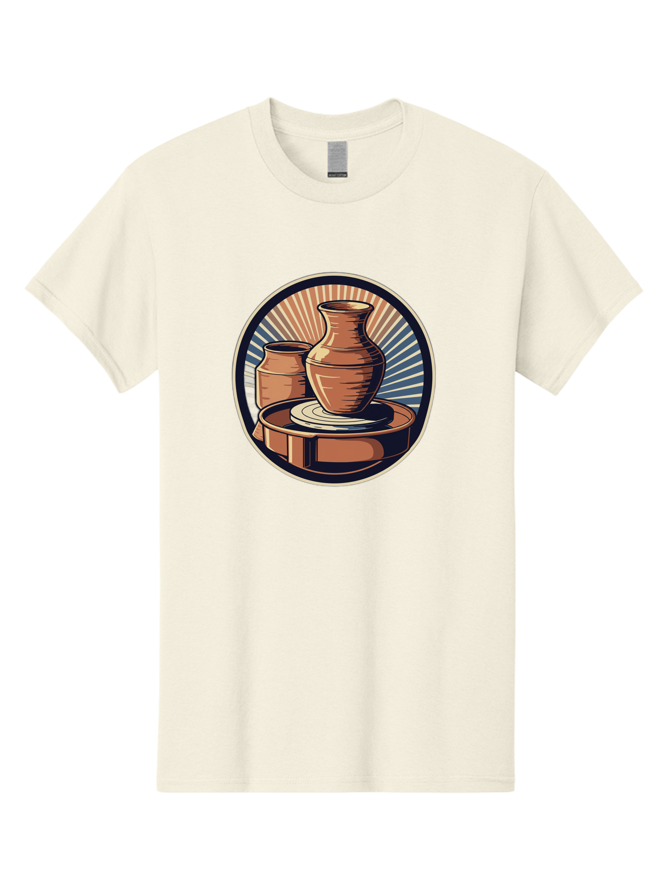 Potter-S-Wheel-2 Men'S Graphic Tee, 100% Cotton, Comfortable Casual Summer Wear, Machine Washable, Pottery Wheel, Clay Pottery, Ceramic Art, Handmade Crafts, Pottery Making, Artistic Expression, Creative Process, Handmade Ceramics, Bab233