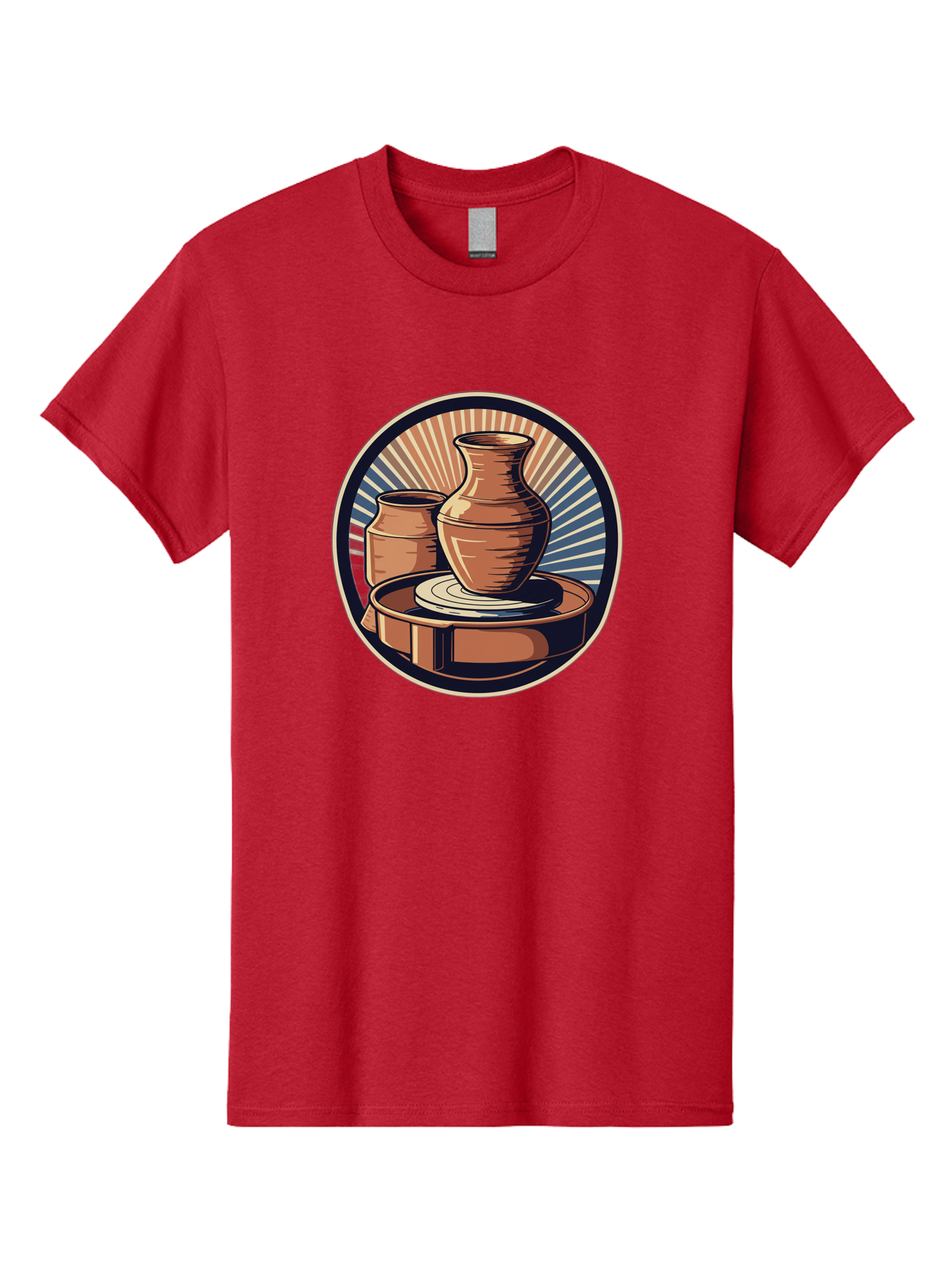Potter-S-Wheel-2 Men'S Graphic Tee, 100% Cotton, Comfortable Casual Summer Wear, Machine Washable, Pottery Wheel, Clay Pottery, Ceramic Art, Handmade Crafts, Pottery Making, Artistic Expression, Creative Process, Handmade Ceramics, Bab233