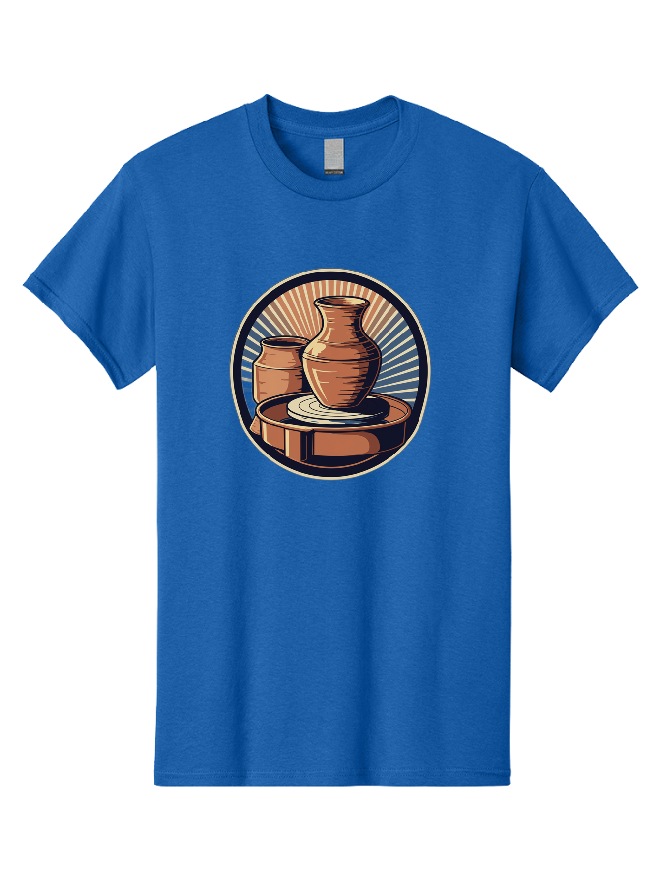 Potter-S-Wheel-2 Men'S Graphic Tee, 100% Cotton, Comfortable Casual Summer Wear, Machine Washable, Pottery Wheel, Clay Pottery, Ceramic Art, Handmade Crafts, Pottery Making, Artistic Expression, Creative Process, Handmade Ceramics, Bab233