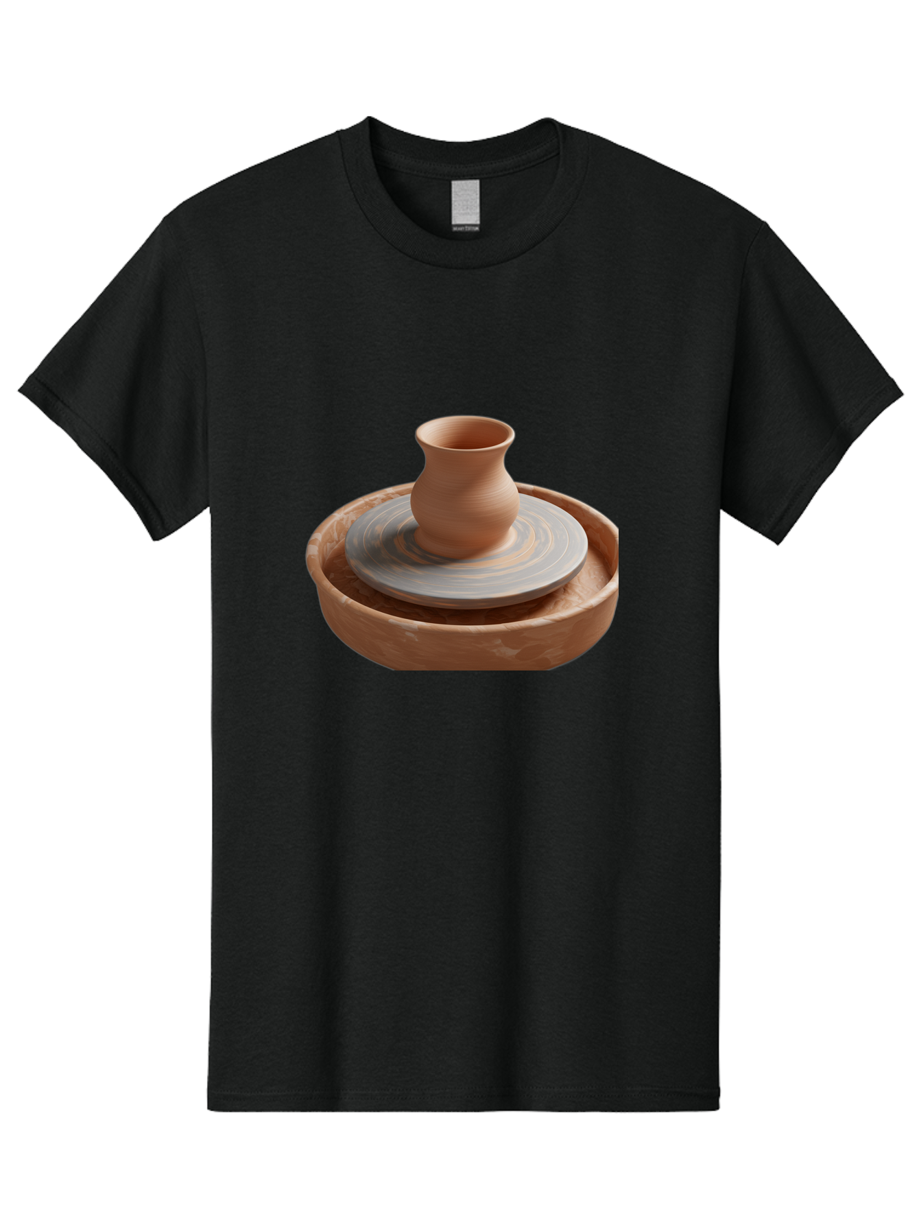 Potter-S-Wheel-5 Men'S Graphic Tee, 100% Cotton, Comfortable Casual Summer Wear, Machine Washable, Potter'S Wheel, Clay Pot, Pottery Making, Ceramics, Handmade, Artisanal, Creative Process, Craft, Pottery Wheel, Clay Vessel Bab236