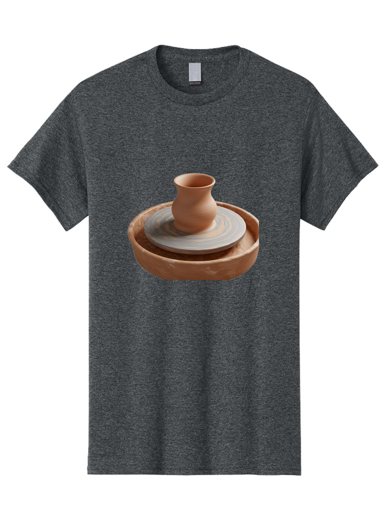 Potter-S-Wheel-5 Men'S Graphic Tee, 100% Cotton, Comfortable Casual Summer Wear, Machine Washable, Potter'S Wheel, Clay Pot, Pottery Making, Ceramics, Handmade, Artisanal, Creative Process, Craft, Pottery Wheel, Clay Vessel Bab236