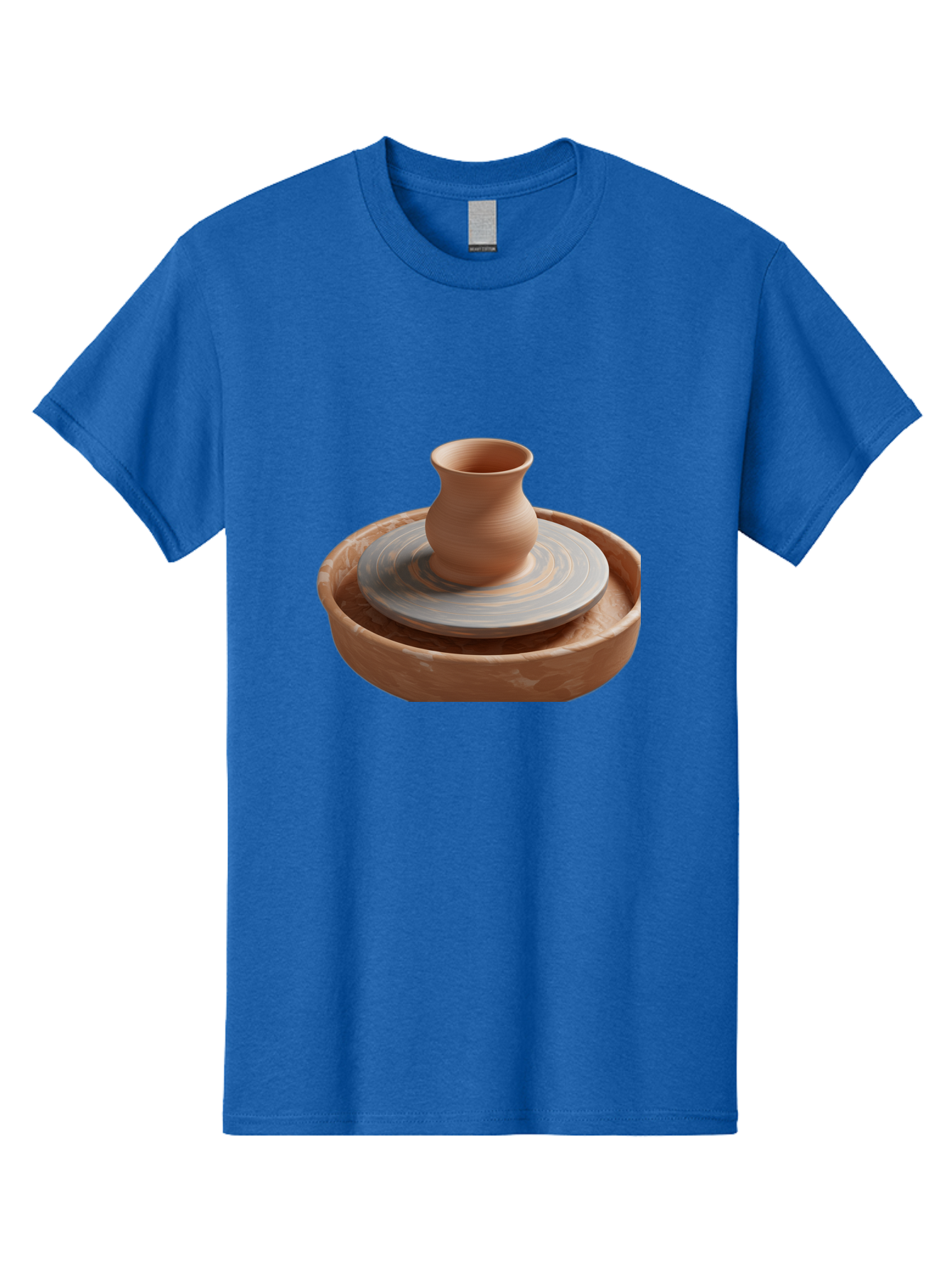 Potter-S-Wheel-5 Men'S Graphic Tee, 100% Cotton, Comfortable Casual Summer Wear, Machine Washable, Potter'S Wheel, Clay Pot, Pottery Making, Ceramics, Handmade, Artisanal, Creative Process, Craft, Pottery Wheel, Clay Vessel Bab236