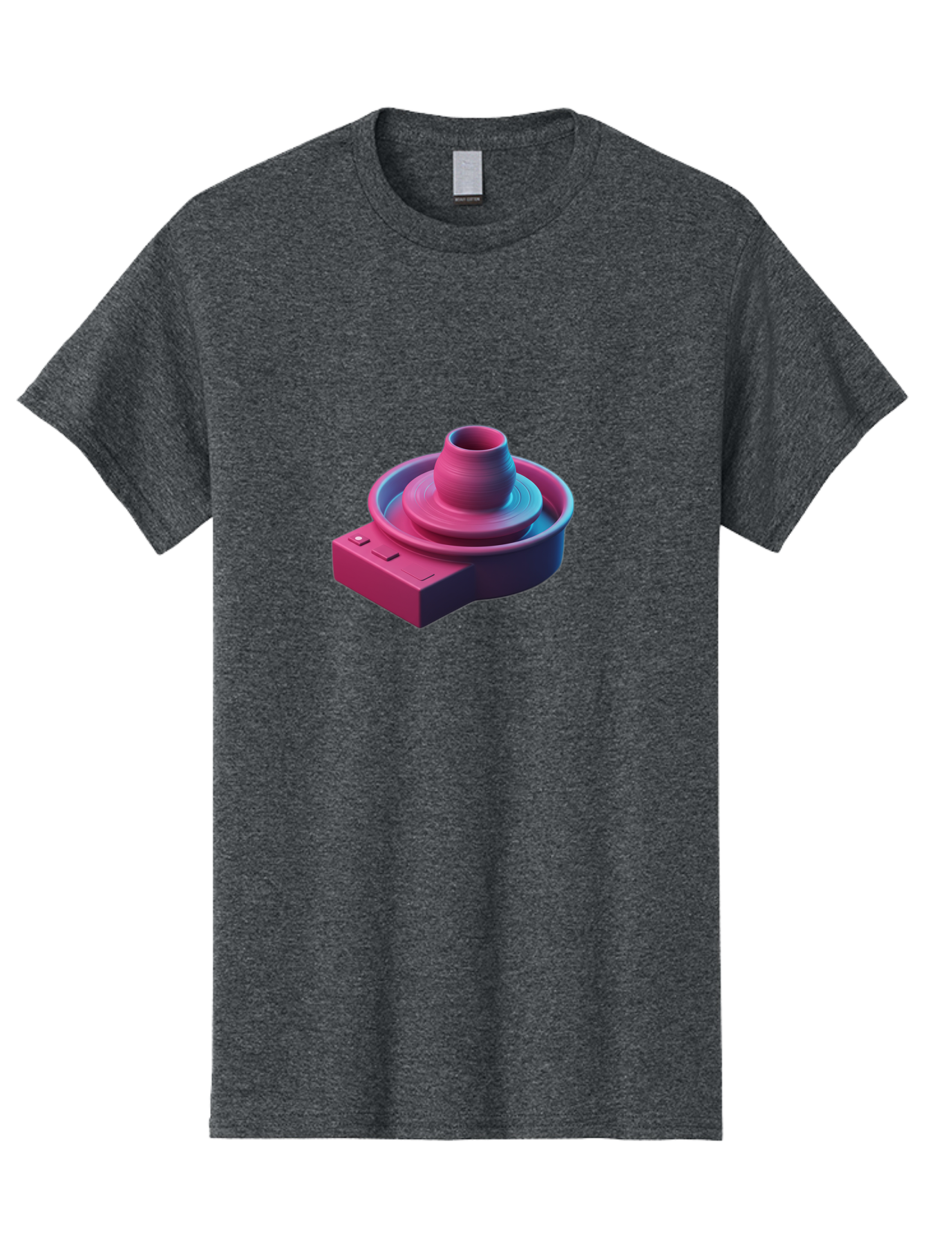 Potter-S-Wheel-6 Men'S Graphic Tee, 100% Cotton, Comfortable Casual Summer Wear, Machine Washable, Potter'S Wheel, Clay Pot, Ceramic Art, Pottery Making, Creative Process, Handmade Crafts, 3D Rendering, Artistic Expression, Studio Equipment Bab237