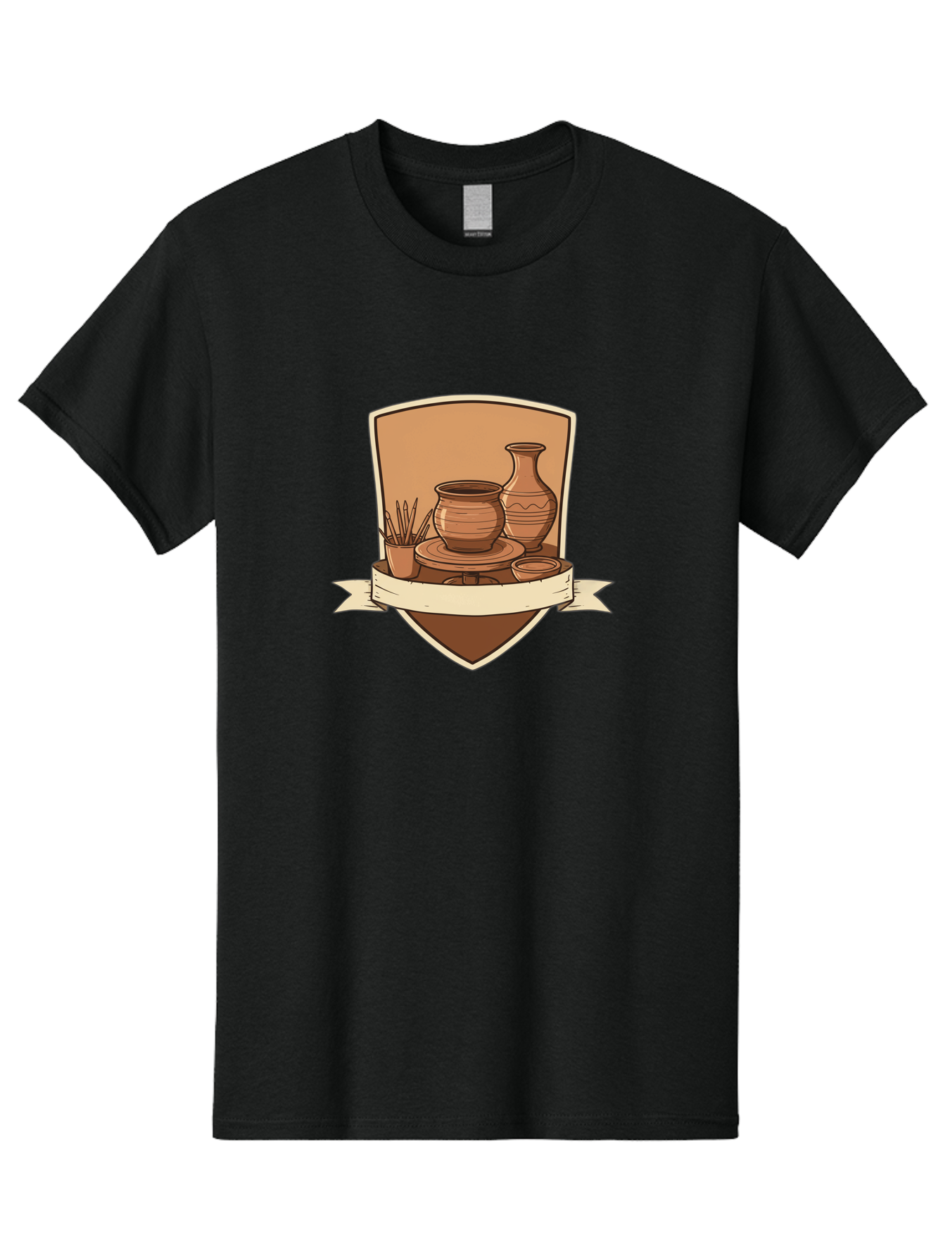 Pottery-1 Men'S Graphic Tee, 100% Cotton, Comfortable Casual Summer Wear, Machine Washable, Pottery, Ceramics, Clay, Handmade, Pottery Wheel, Vase, Pot, Artisanal, Craftsmanship, Earthy Tones, Decorative Art, Creative Expression Bab242