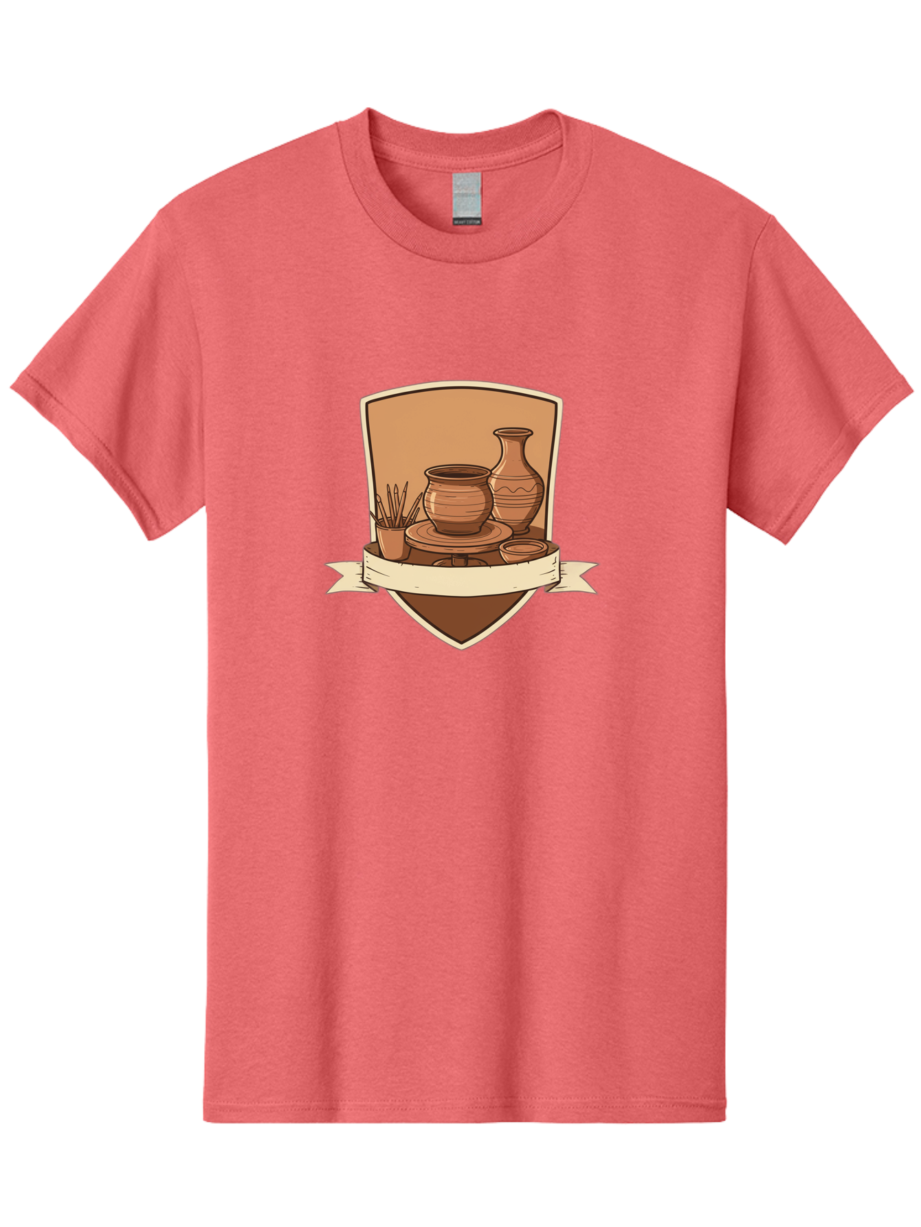 Pottery-1 Men'S Graphic Tee, 100% Cotton, Comfortable Casual Summer Wear, Machine Washable, Pottery, Ceramics, Clay, Handmade, Pottery Wheel, Vase, Pot, Artisanal, Craftsmanship, Earthy Tones, Decorative Art, Creative Expression Bab242