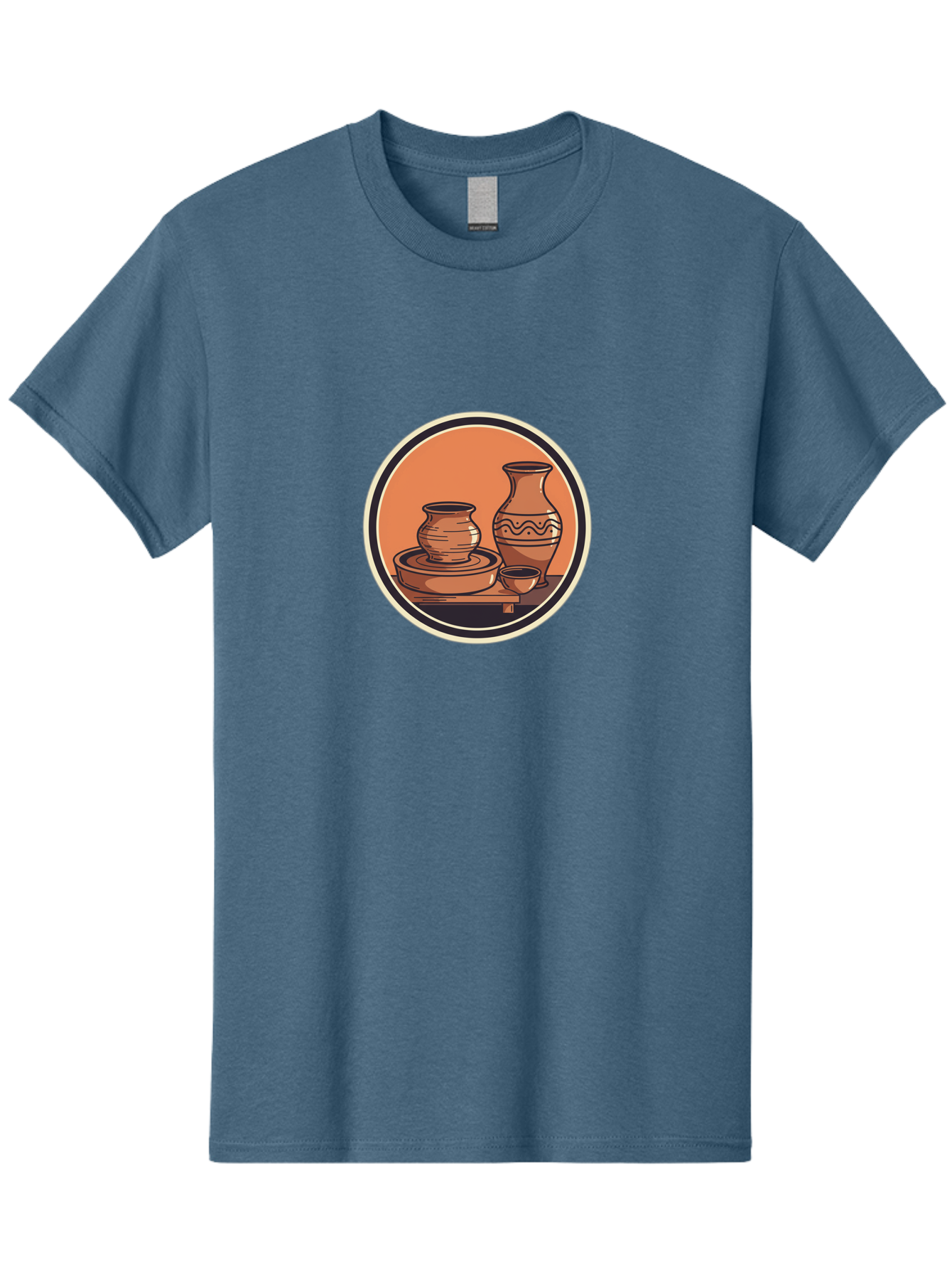 Pottery-2 Men'S Graphic Tee, 100% Cotton, Comfortable Casual Summer Wear, Machine Washable, Handmade Pottery, Clay Vessels, Ceramic Art, Terracotta Pots, Decorative Vase, Pottery Wheel, Traditional Crafts, Earthy Tones Bab243