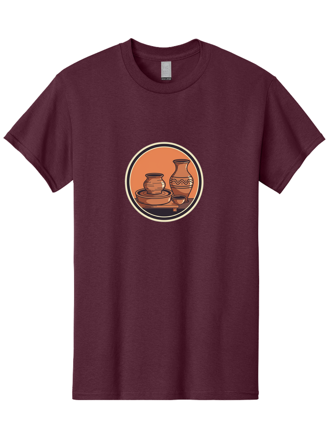 Pottery-2 Men'S Graphic Tee, 100% Cotton, Comfortable Casual Summer Wear, Machine Washable, Handmade Pottery, Clay Vessels, Ceramic Art, Terracotta Pots, Decorative Vase, Pottery Wheel, Traditional Crafts, Earthy Tones Bab243