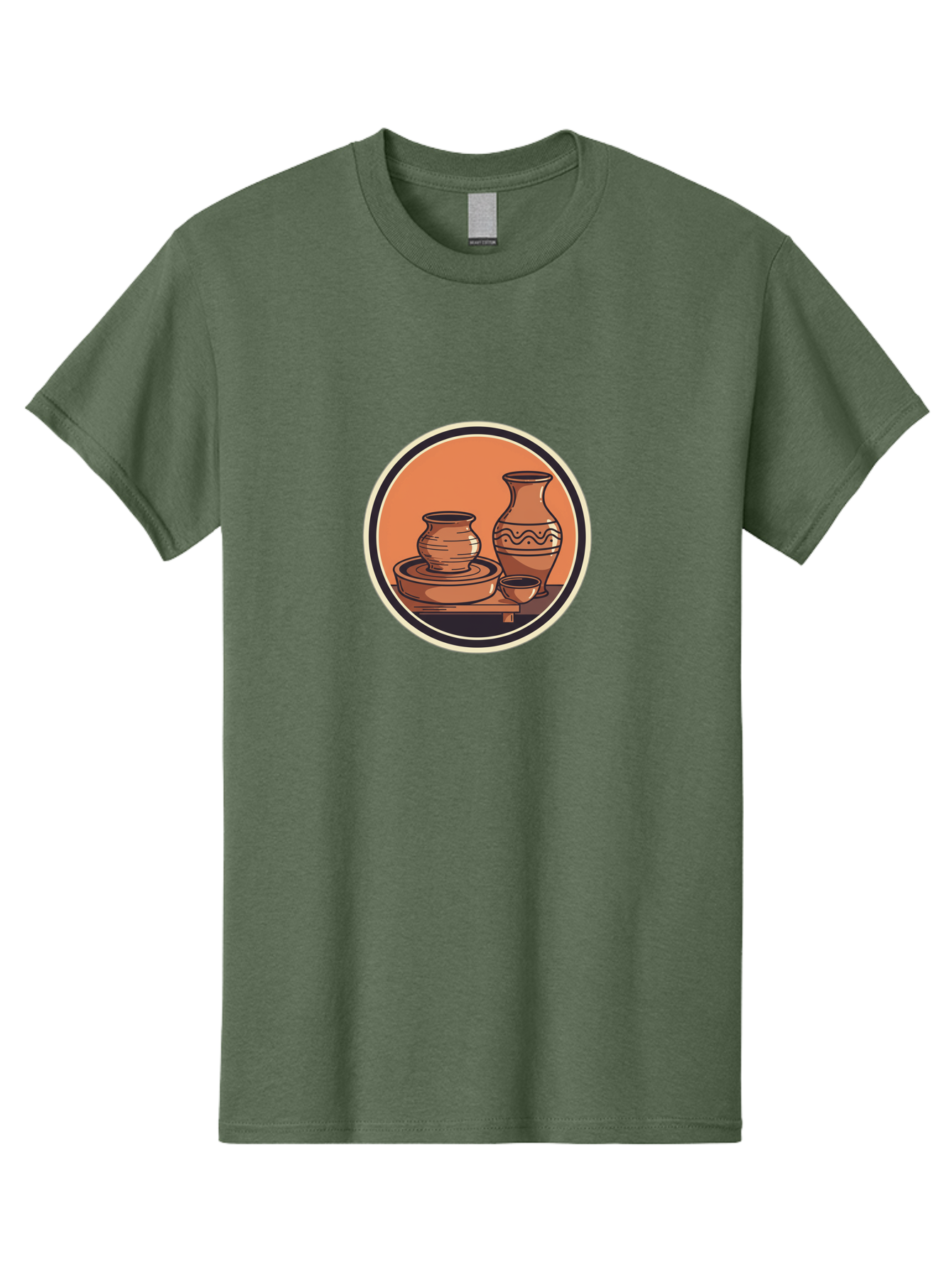 Pottery-2 Men'S Graphic Tee, 100% Cotton, Comfortable Casual Summer Wear, Machine Washable, Handmade Pottery, Clay Vessels, Ceramic Art, Terracotta Pots, Decorative Vase, Pottery Wheel, Traditional Crafts, Earthy Tones Bab243