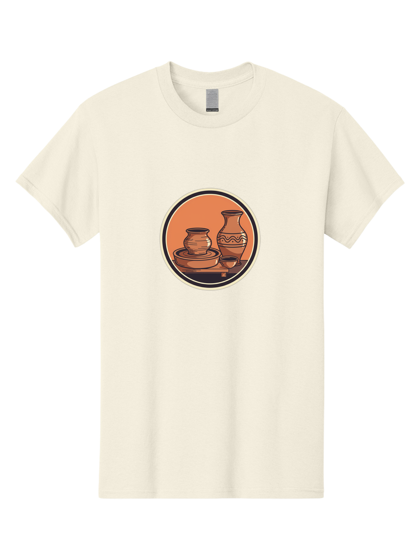 Pottery-2 Men'S Graphic Tee, 100% Cotton, Comfortable Casual Summer Wear, Machine Washable, Handmade Pottery, Clay Vessels, Ceramic Art, Terracotta Pots, Decorative Vase, Pottery Wheel, Traditional Crafts, Earthy Tones Bab243