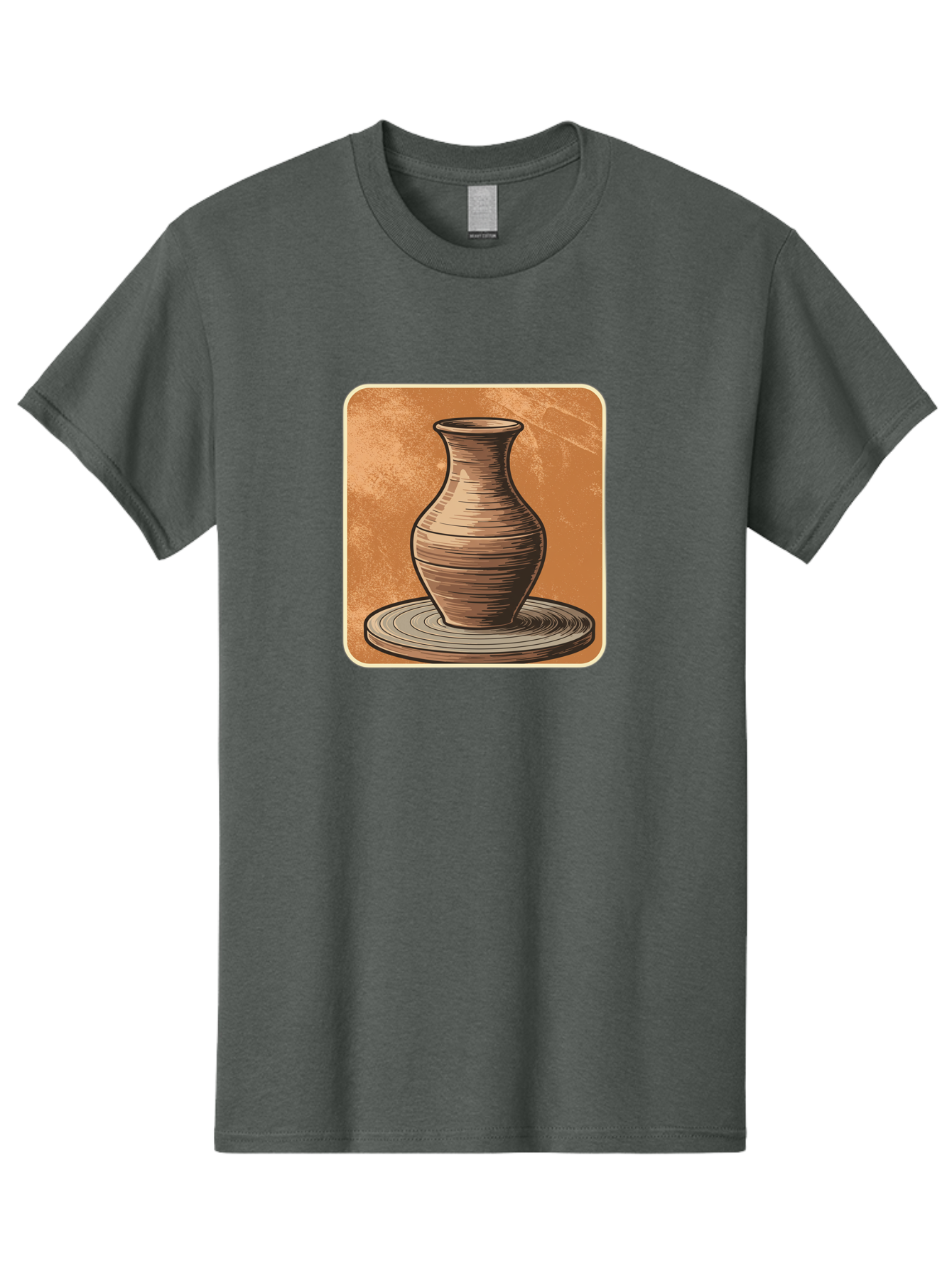 Pottery-Vase Men'S Graphic Tee, 100% Cotton, Comfortable Casual Summer Wear, Machine Washable, Pottery Wheel, Clay Vase, Handmade Ceramics, Artisanal Craftsmanship, Traditional Pottery, Earthenware, Terracotta, Pottery Making, Clay Modeling, Bab246