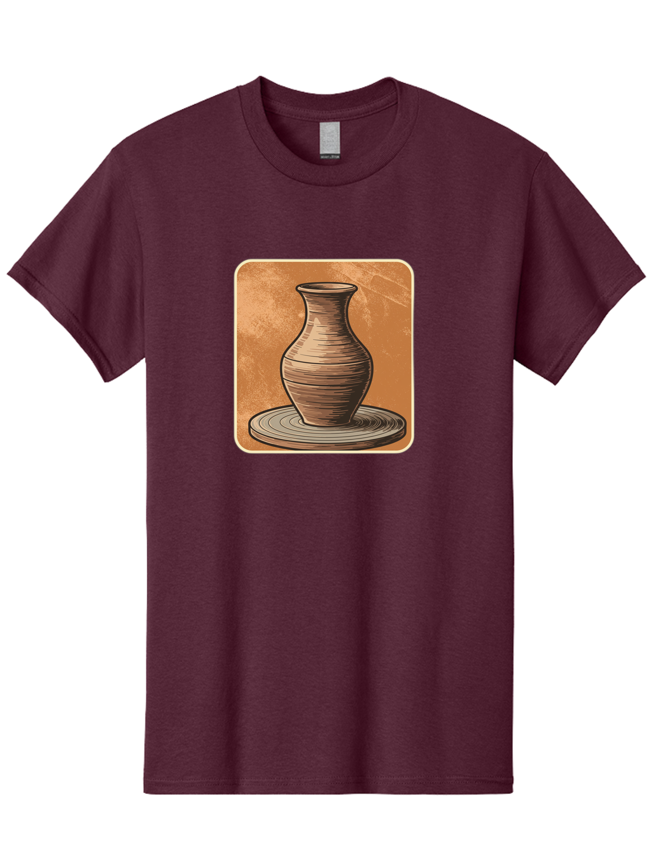 Pottery-Vase Men'S Graphic Tee, 100% Cotton, Comfortable Casual Summer Wear, Machine Washable, Pottery Wheel, Clay Vase, Handmade Ceramics, Artisanal Craftsmanship, Traditional Pottery, Earthenware, Terracotta, Pottery Making, Clay Modeling, Bab246