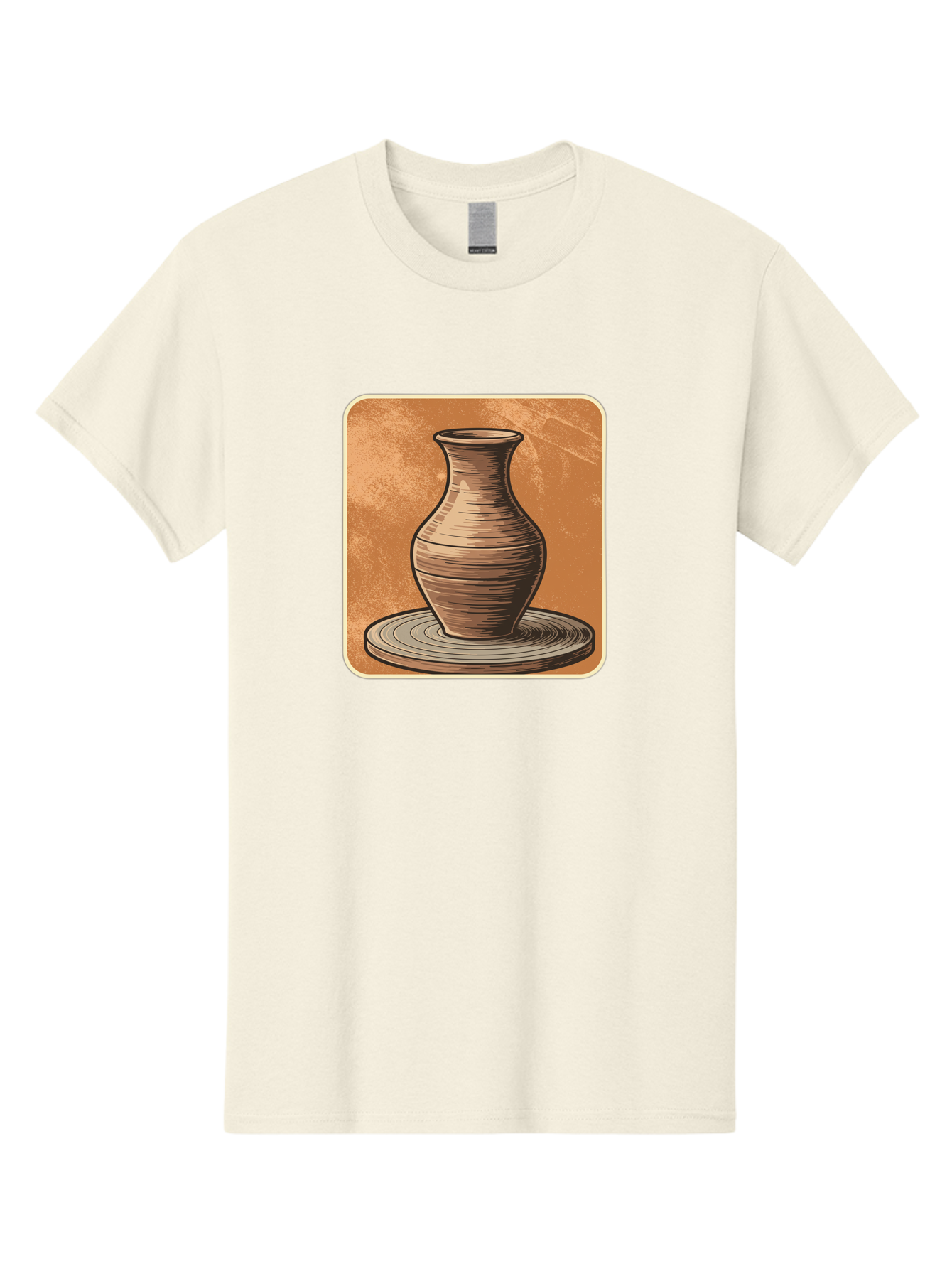 Pottery-Vase Men'S Graphic Tee, 100% Cotton, Comfortable Casual Summer Wear, Machine Washable, Pottery Wheel, Clay Vase, Handmade Ceramics, Artisanal Craftsmanship, Traditional Pottery, Earthenware, Terracotta, Pottery Making, Clay Modeling, Bab246