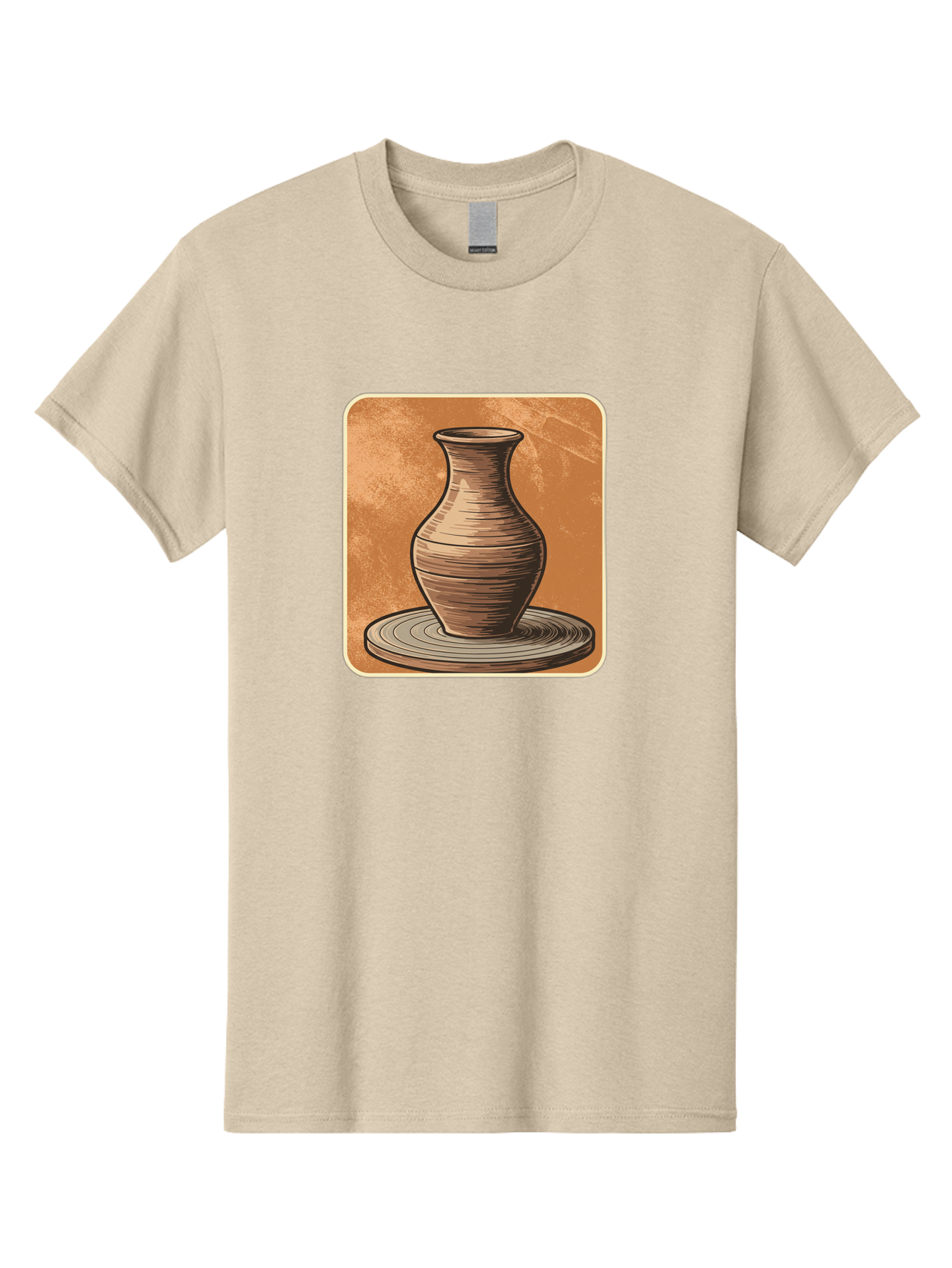 Pottery-Vase Men'S Graphic Tee, 100% Cotton, Comfortable Casual Summer Wear, Machine Washable, Pottery Wheel, Clay Vase, Handmade Ceramics, Artisanal Craftsmanship, Traditional Pottery, Earthenware, Terracotta, Pottery Making, Clay Modeling, Bab246
