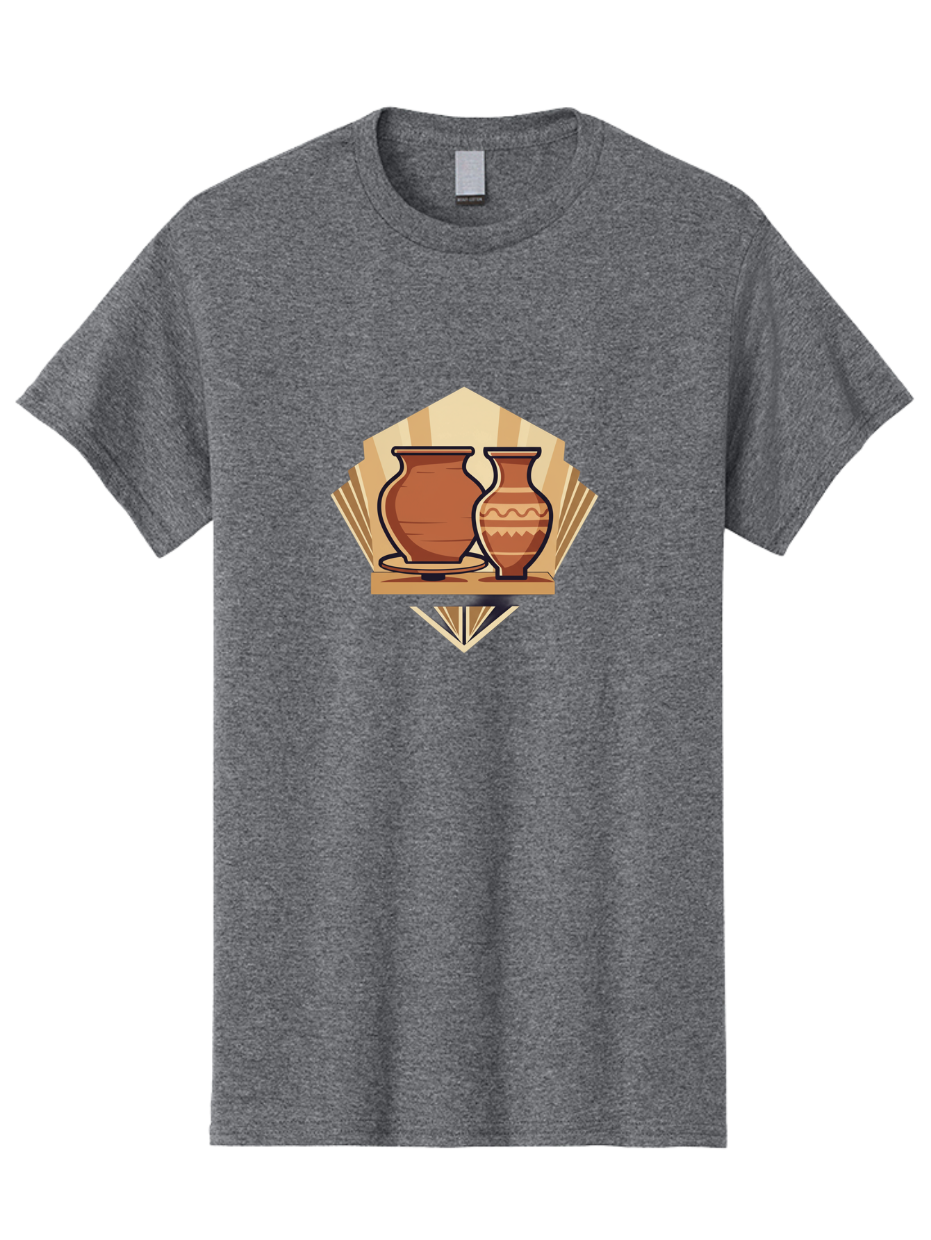 Pottery-Vases-1 Men'S Graphic Tee, 100% Cotton, Comfortable Casual Summer Wear, Machine Washable, Clay Pottery, Terracotta Vases, Decorative Pots, Traditional Ceramics, Handcrafted Art, Earthy Tones, Cultural Heritage, Artisanal Craftsmanship Bab247