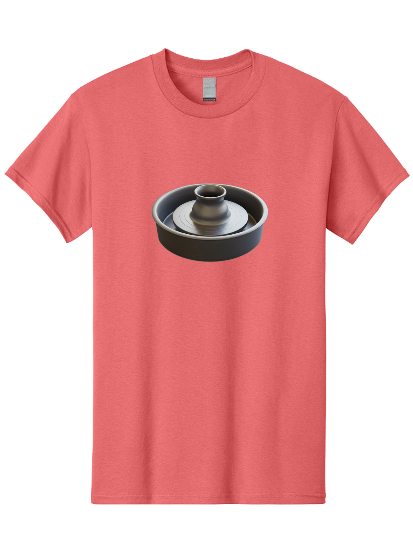 Pottery-Wheel-2 Men'S Graphic Tee, 100% Cotton, Comfortable Casual Summer Wear, Machine Washable, Pottery Wheel, Clay Spinning Wheel, Ceramics, Studio Equipment, Artist'S Tool, Creative Process, Handmade Crafts, Wheel Throwing Bab250