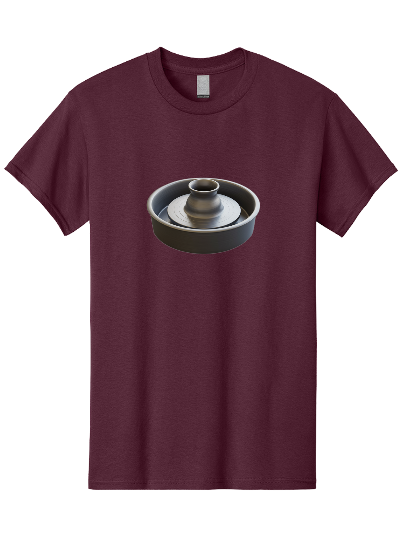 Pottery-Wheel-2 Men'S Graphic Tee, 100% Cotton, Comfortable Casual Summer Wear, Machine Washable, Pottery Wheel, Clay Spinning Wheel, Ceramics, Studio Equipment, Artist'S Tool, Creative Process, Handmade Crafts, Wheel Throwing Bab250