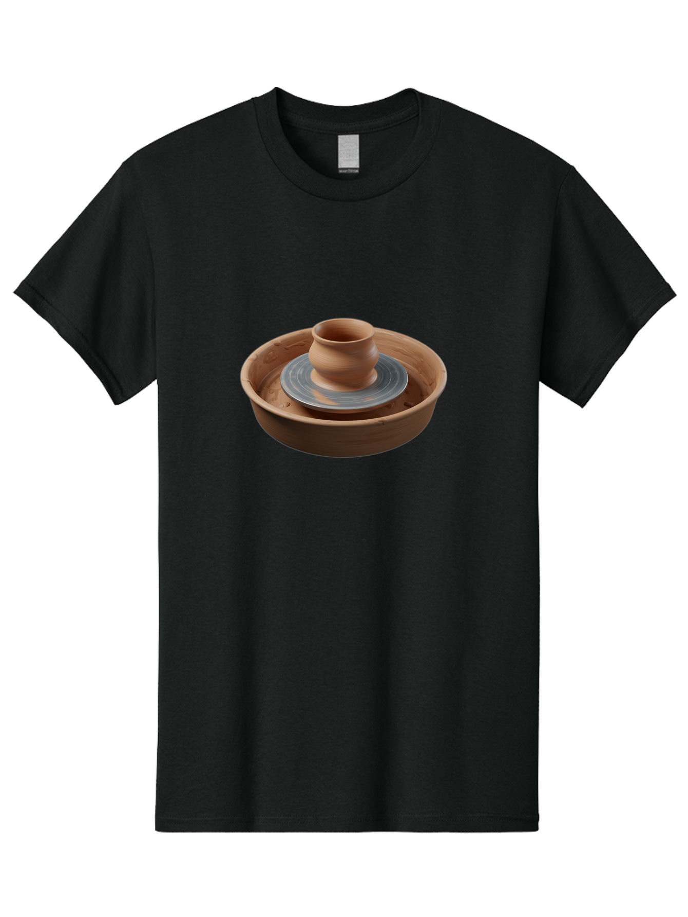 Pottery-Wheel-3 Men'S Graphic Tee, 100% Cotton, Comfortable Casual Summer Wear, Machine Washable, Pottery Wheel, Clay Pot, Ceramics, Pottery Making, Handmade Crafts, Artisanal Pottery, Clay Spinning, Creative Process, Artisan Work Bab251