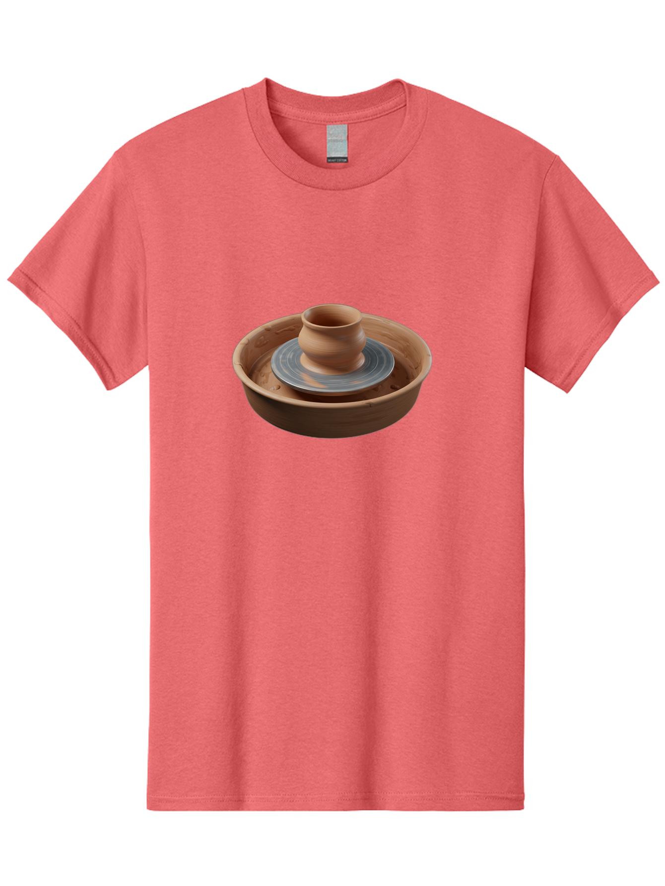 Pottery-Wheel-3 Men'S Graphic Tee, 100% Cotton, Comfortable Casual Summer Wear, Machine Washable, Pottery Wheel, Clay Pot, Ceramics, Pottery Making, Handmade Crafts, Artisanal Pottery, Clay Spinning, Creative Process, Artisan Work Bab251
