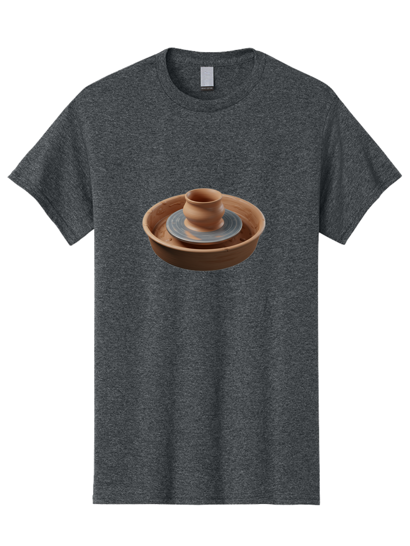 Pottery-Wheel-3 Men'S Graphic Tee, 100% Cotton, Comfortable Casual Summer Wear, Machine Washable, Pottery Wheel, Clay Pot, Ceramics, Pottery Making, Handmade Crafts, Artisanal Pottery, Clay Spinning, Creative Process, Artisan Work Bab251