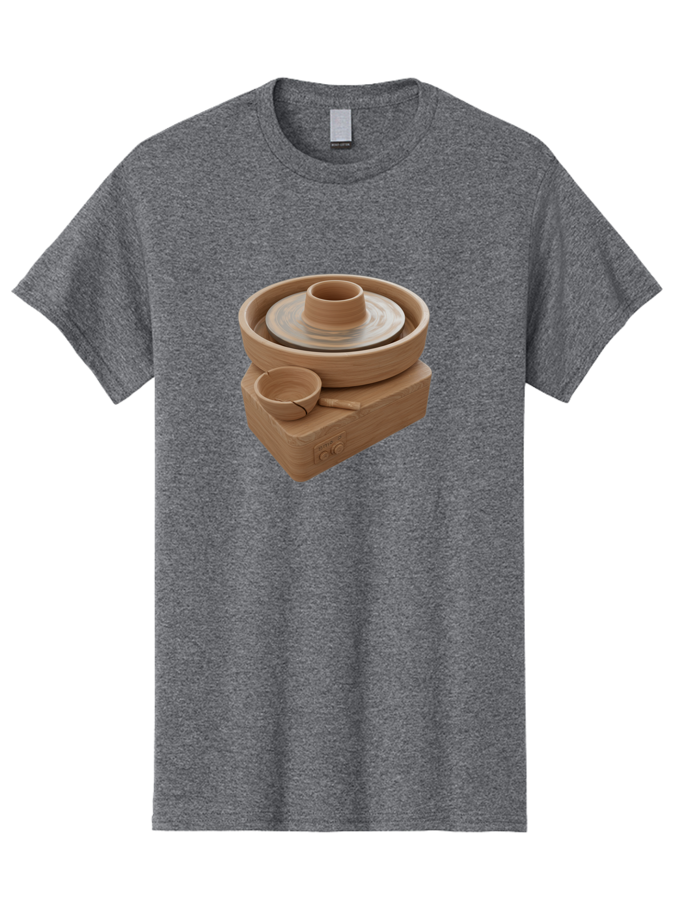 Pottery-Wheel-4 Men'S Graphic Tee, 100% Cotton, Comfortable Casual Summer Wear, Machine Washable, Potter'S Wheel, Clay Pot, Ceramics, Pottery Wheel, Handmade Crafts, Creative Art, Pottery Tools, Artisan Work, Clay Modeling, Pottery Making Bab252